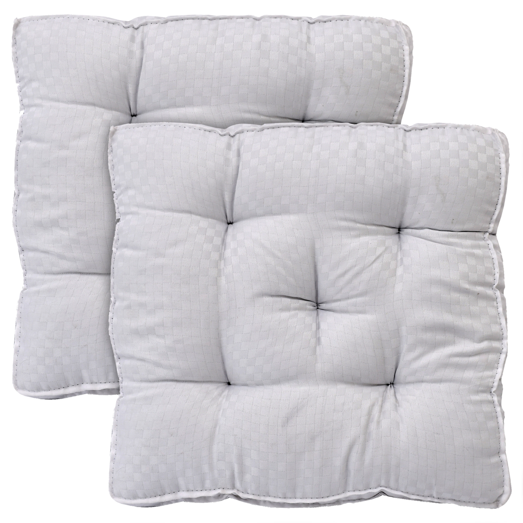 Kuber Industries Cotton Decorative Fabric Chairpad/Back Support/Seat Cushion and Handmade Quilting,14