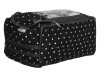 Kuber Industries Cotton Dot Print Jewellery Organizer For Bangles, Small Jewellery &amp; Cosmetic (Black) 54KM4072