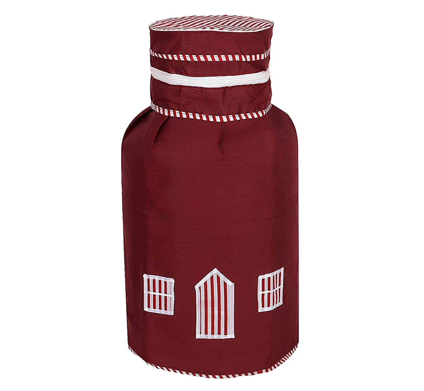 Kuber Industries Cotton Dust-Water Proof LPG Gas Cylinder Cover (Maroon) - CTKTC040744