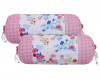 Kuber Industries Cotton Floral Print Attractive Bolster Cover With Drawstring for Home Décor,(White)