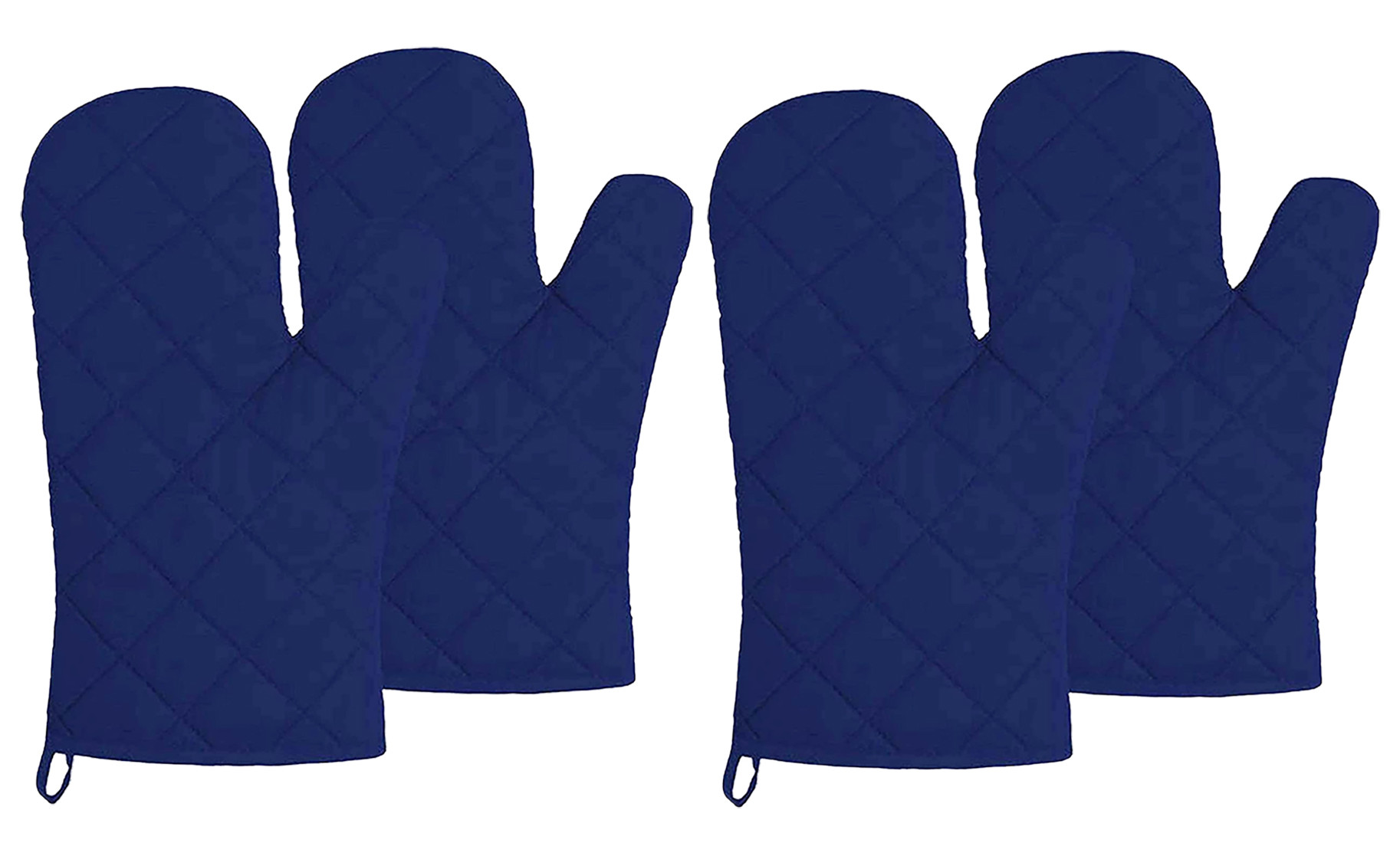 Kuber Industries Cotton Microwave Oven Gloves,(Blue)-HS43KUBMART26081