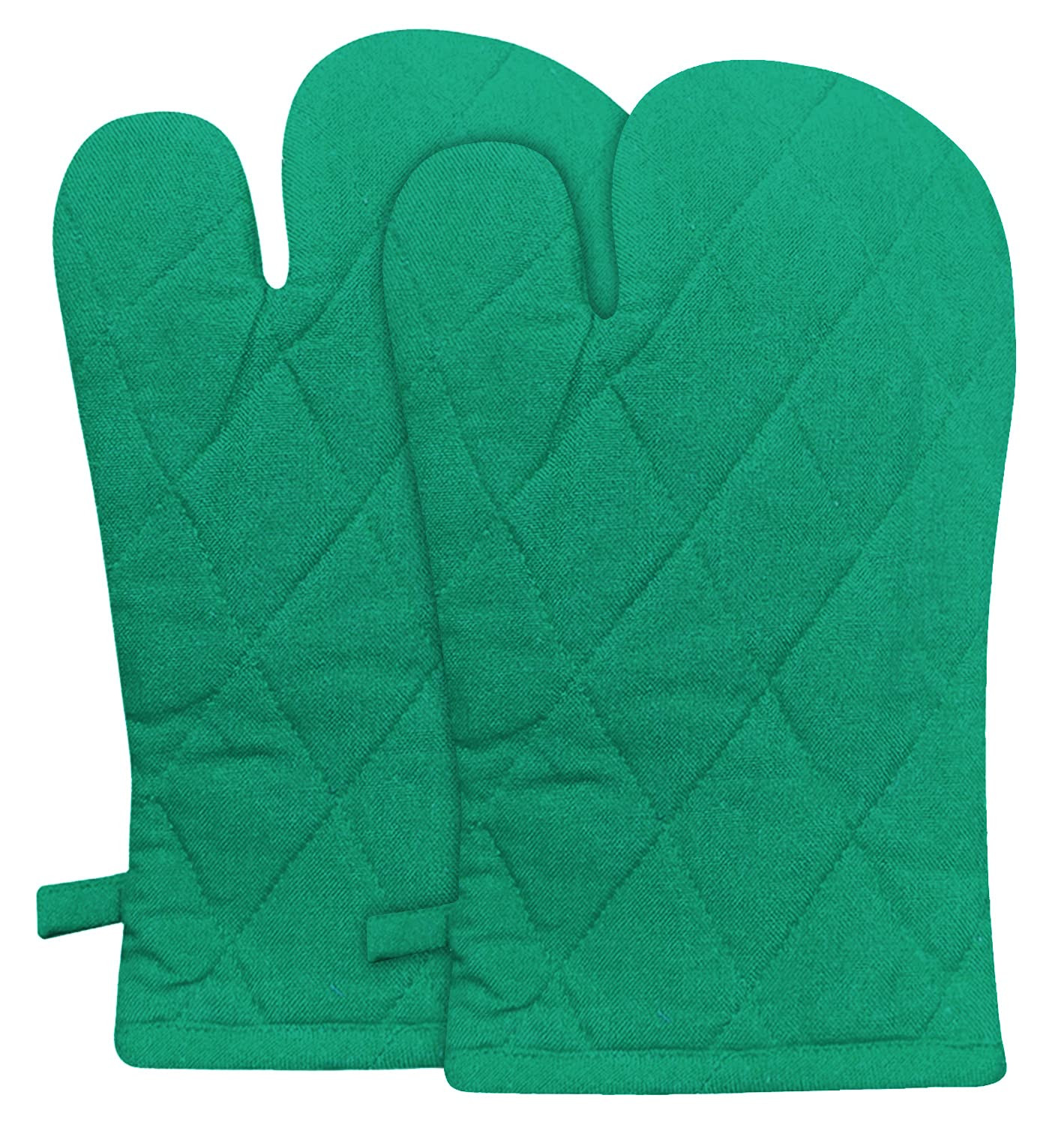 Kuber Industries Cotton Microwave Oven Gloves,(Green)-HS43KUBMART26089