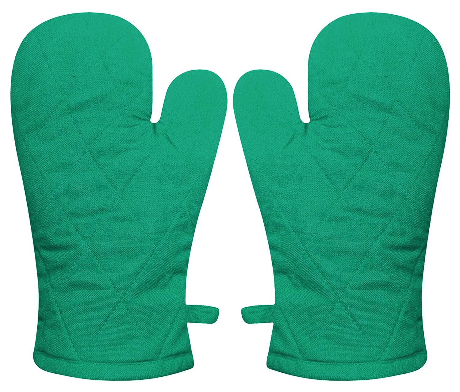 Kuber Industries Cotton Microwave Oven Gloves,(Green)-HS43KUBMART26089