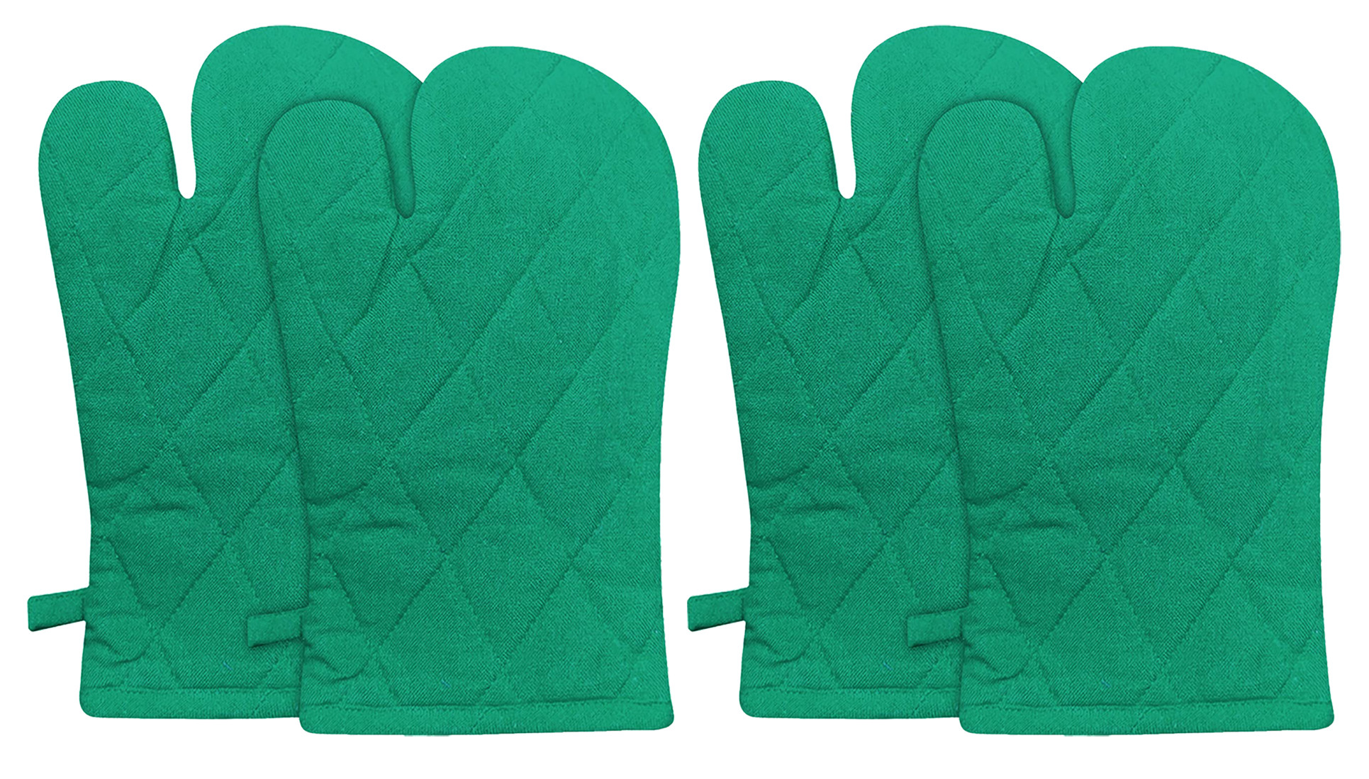 Kuber Industries Cotton Microwave Oven Gloves,(Green)-HS43KUBMART26089