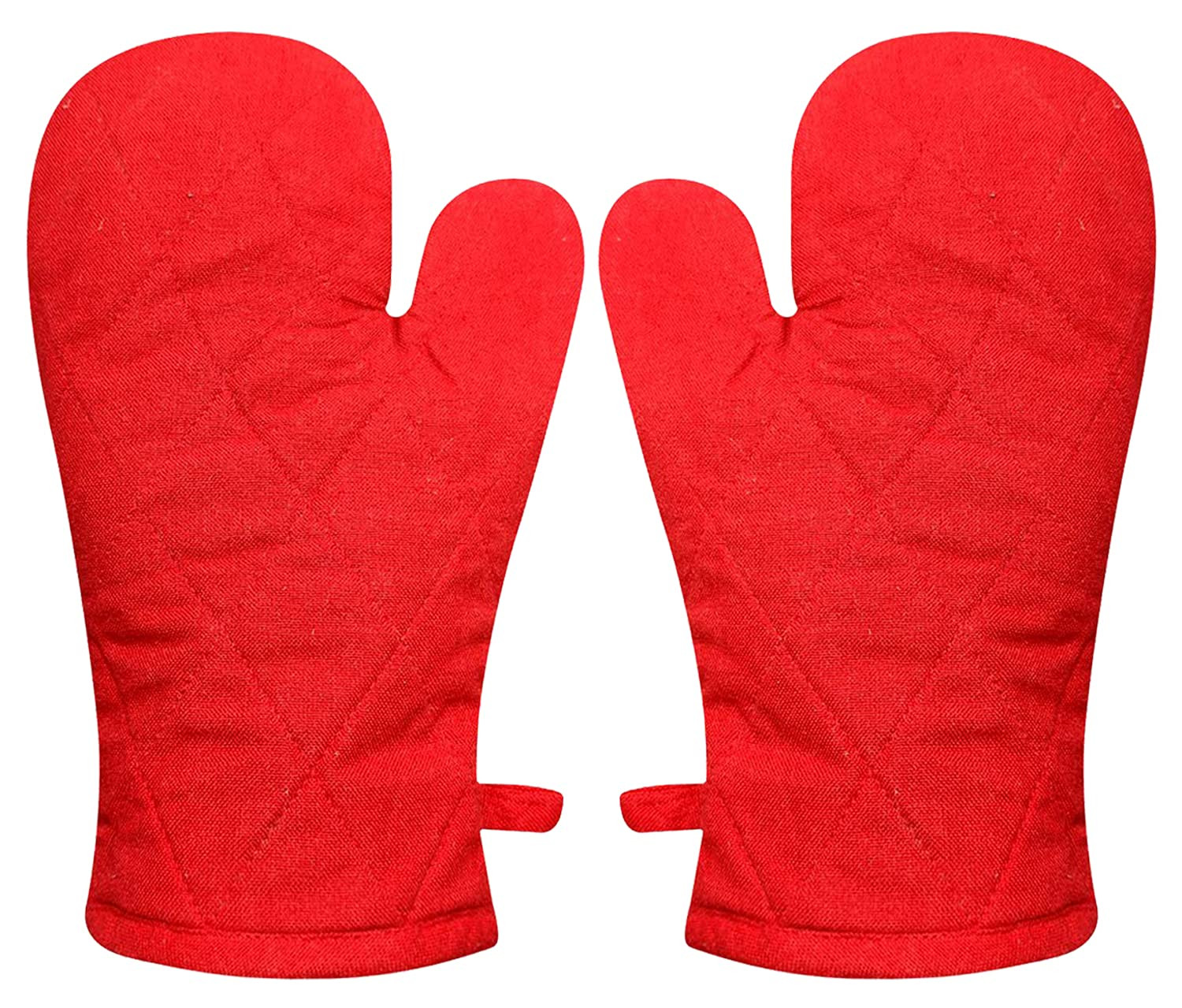 Kuber Industries Cotton Microwave Oven Gloves,(Red)-HS43KUBMART26085