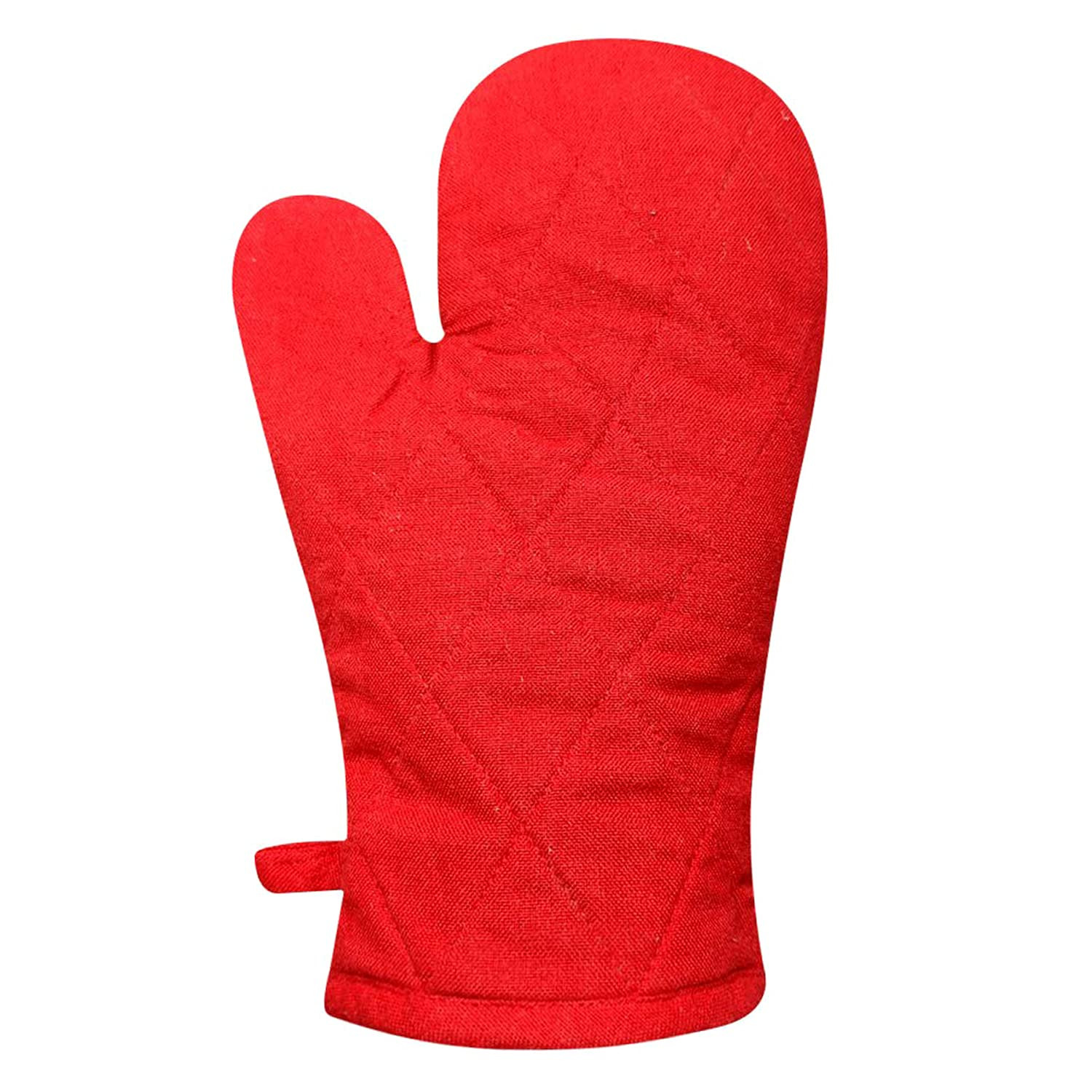 Kuber Industries Cotton Microwave Oven Gloves,(Red)-HS43KUBMART26085