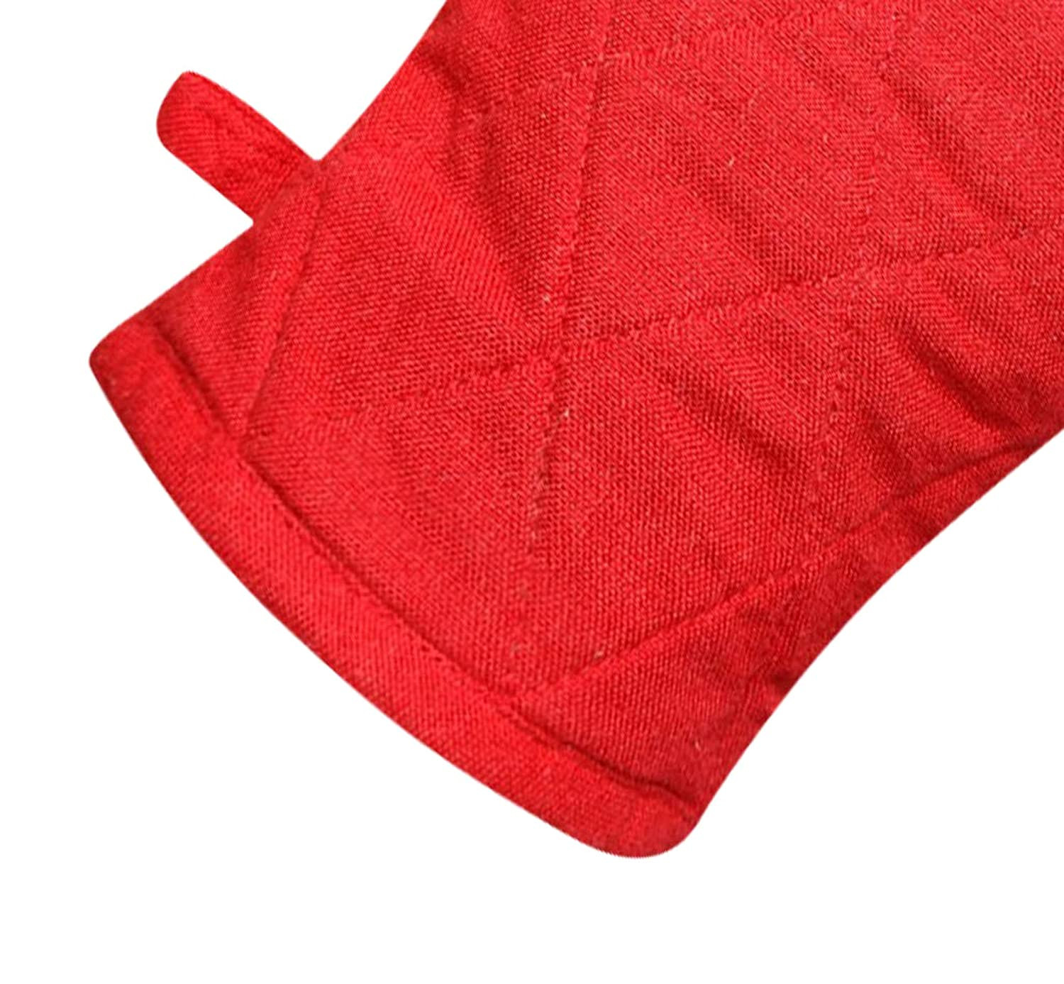 Kuber Industries Cotton Microwave Oven Gloves,(Red)-HS43KUBMART26085