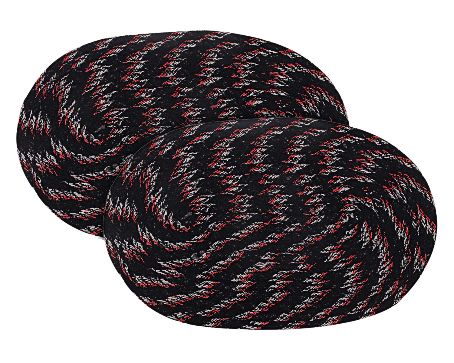 Kuber Industries Cotton Oval Door Mat For Porch/Kitchen/Bathroom/Laundry Room,(Black) 54KM3948