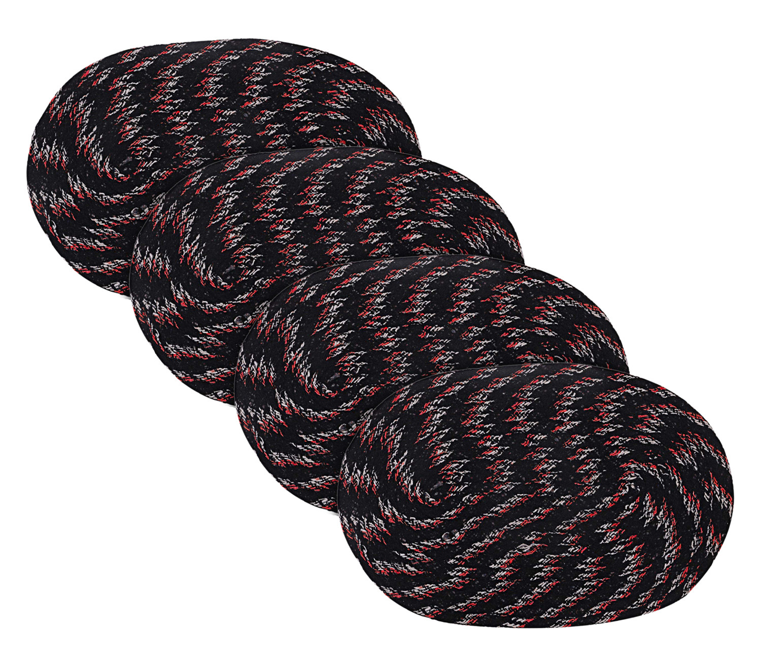 Kuber Industries Cotton Oval Door Mat For Porch/Kitchen/Bathroom/Laundry Room,(Black) 54KM3948