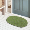 Kuber Industries Cotton Oval Door Mat For Porch/Kitchen/Bathroom/Laundry Room,(Green) 54KM3952