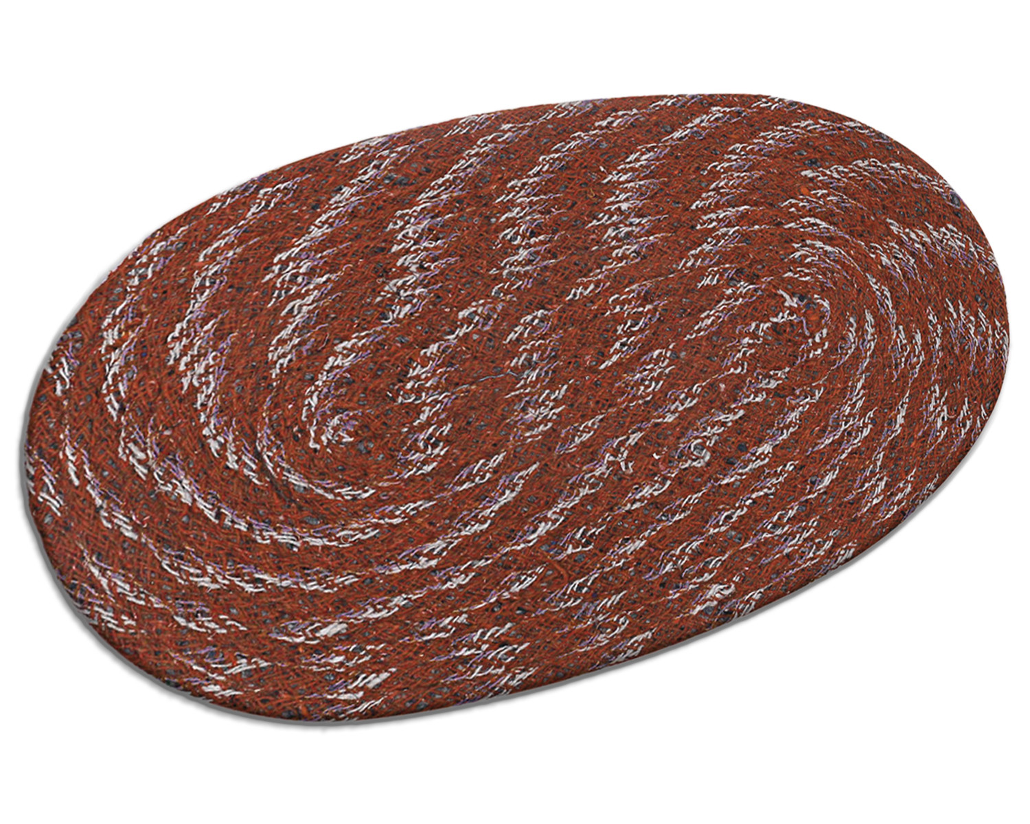 Kuber Industries Cotton Oval Door Mat For Porch/Kitchen/Bathroom/Laundry Room,(Maroon) 54KM3944