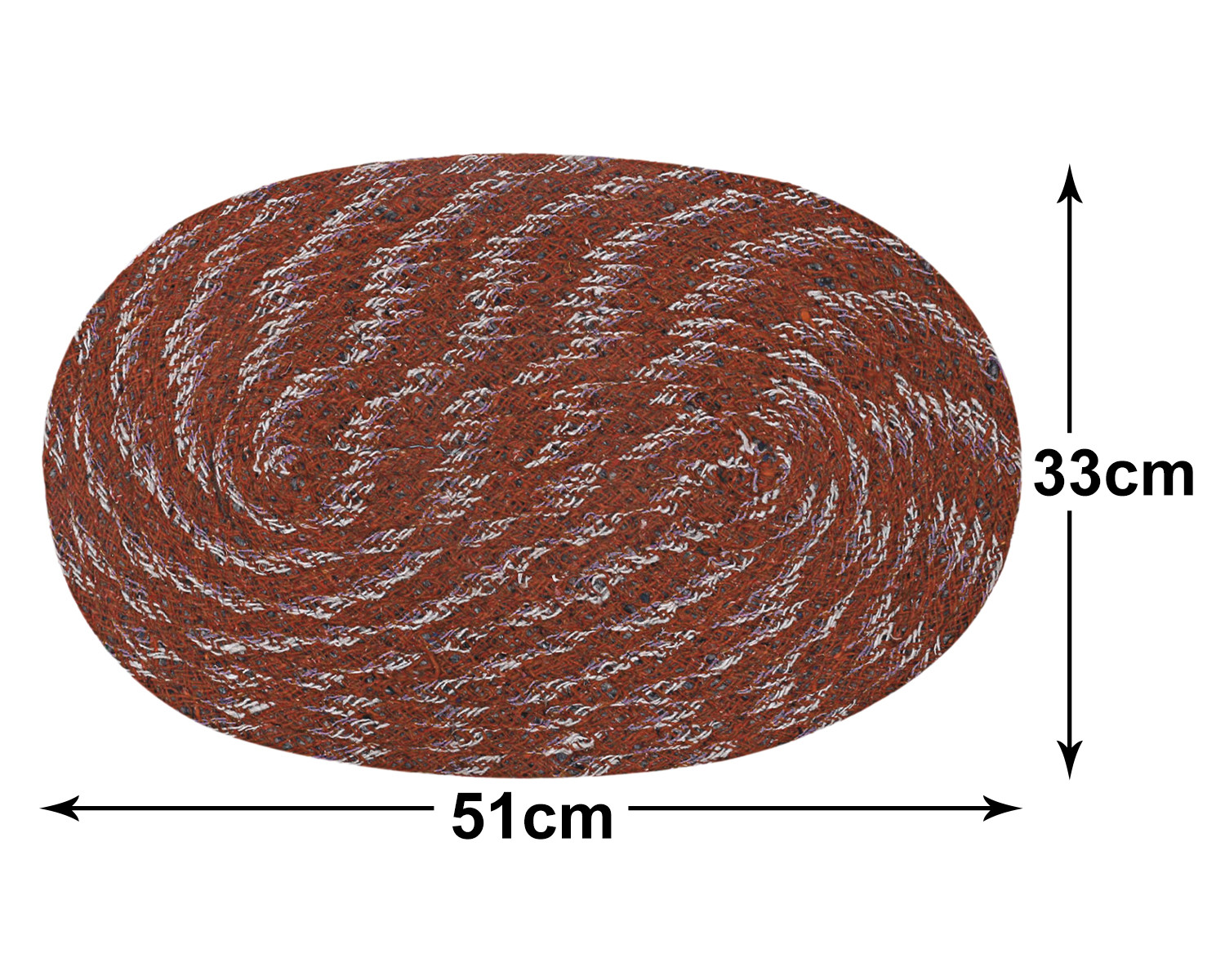 Kuber Industries Cotton Oval Door Mat For Porch/Kitchen/Bathroom/Laundry Room,(Maroon) 54KM3944