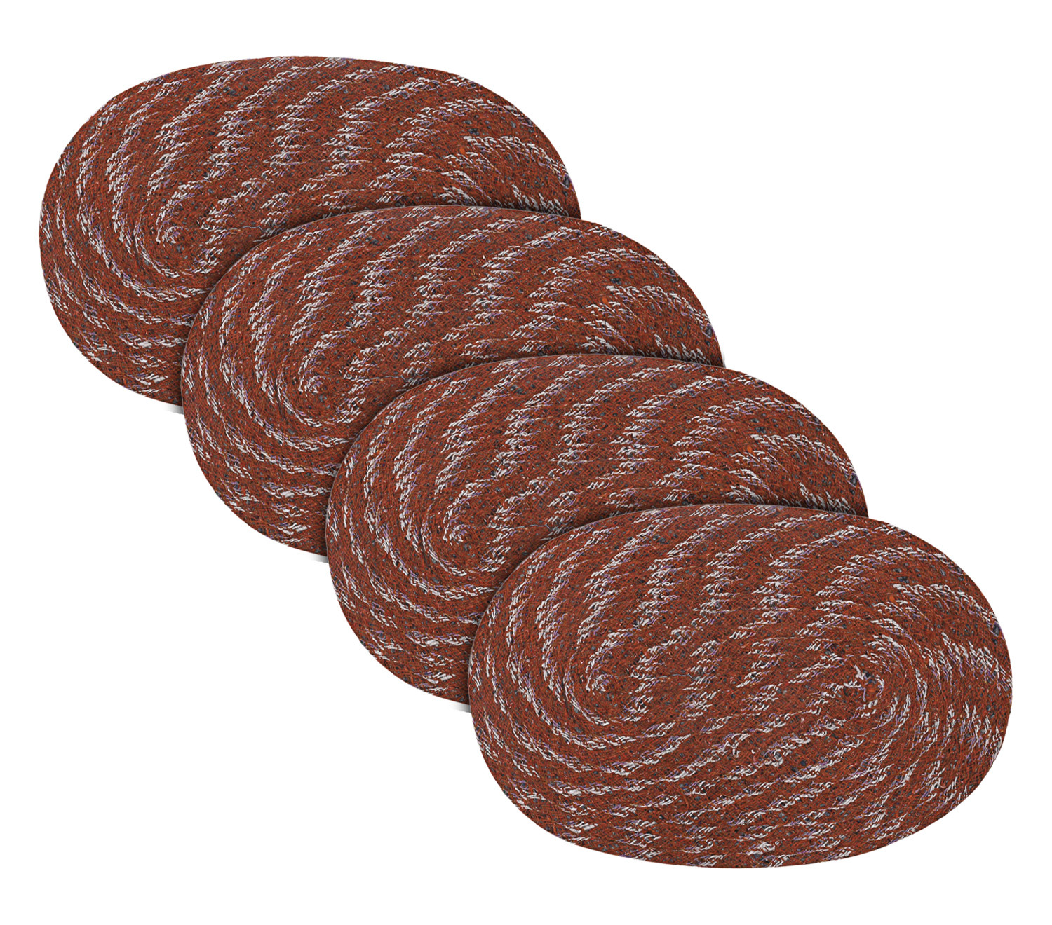 Kuber Industries Cotton Oval Door Mat For Porch/Kitchen/Bathroom/Laundry Room,(Maroon) 54KM3944