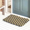 Kuber Industries Cotton Rectangle Door Mat For Porch/Kitchen/Bathroom/Laundry Room,(Black) 54KM3968
