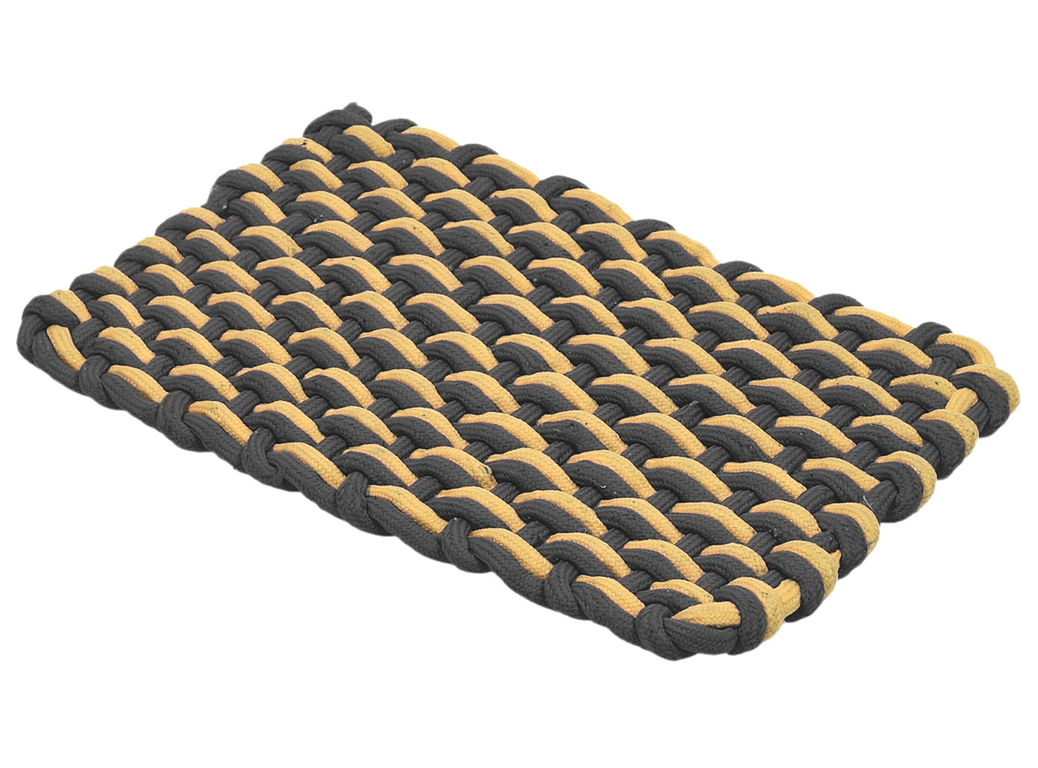 Kuber Industries Cotton Rectangle Door Mat For Porch/Kitchen/Bathroom/Laundry Room,(Black) 54KM3968