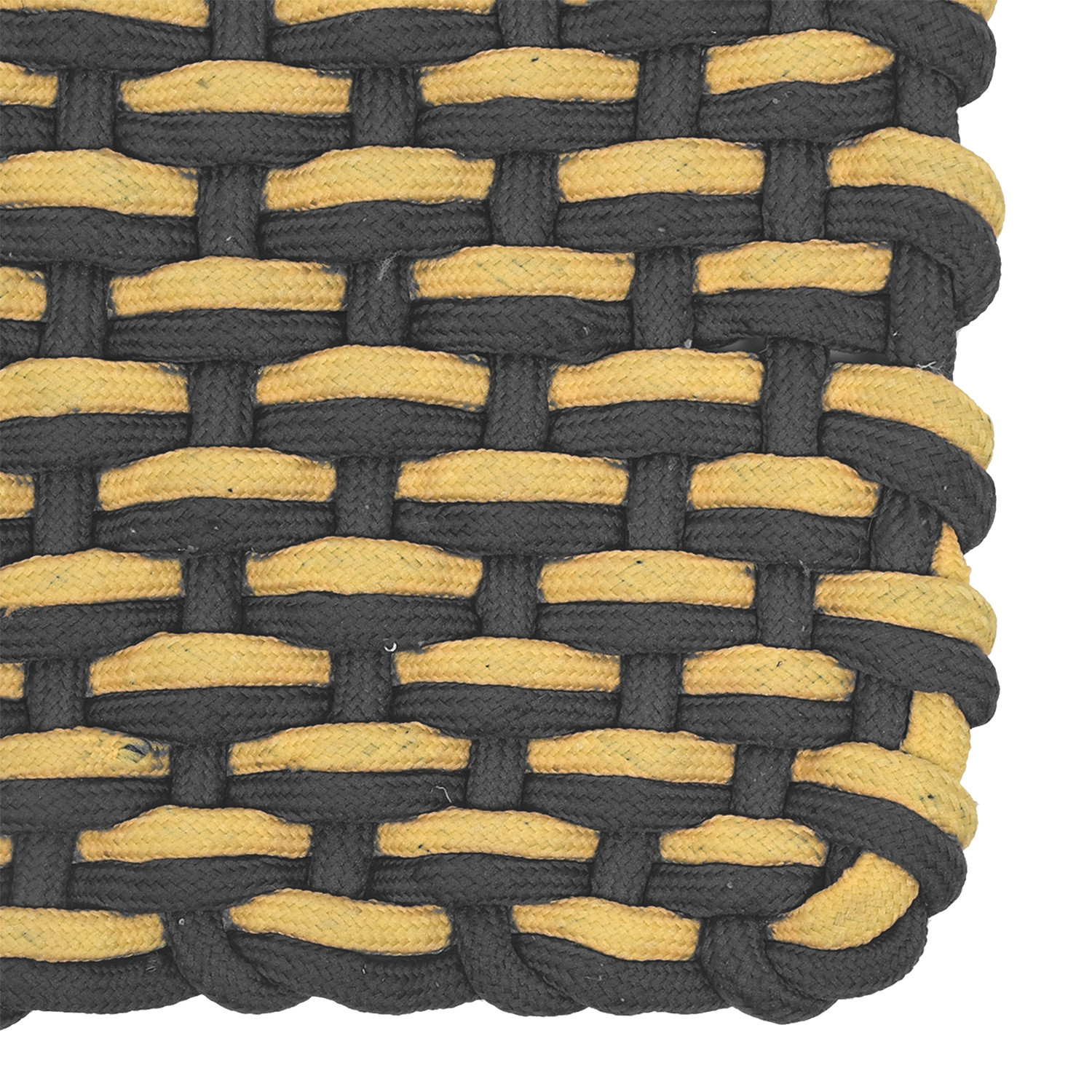 Kuber Industries Cotton Rectangle Door Mat For Porch/Kitchen/Bathroom/Laundry Room,(Black) 54KM3968