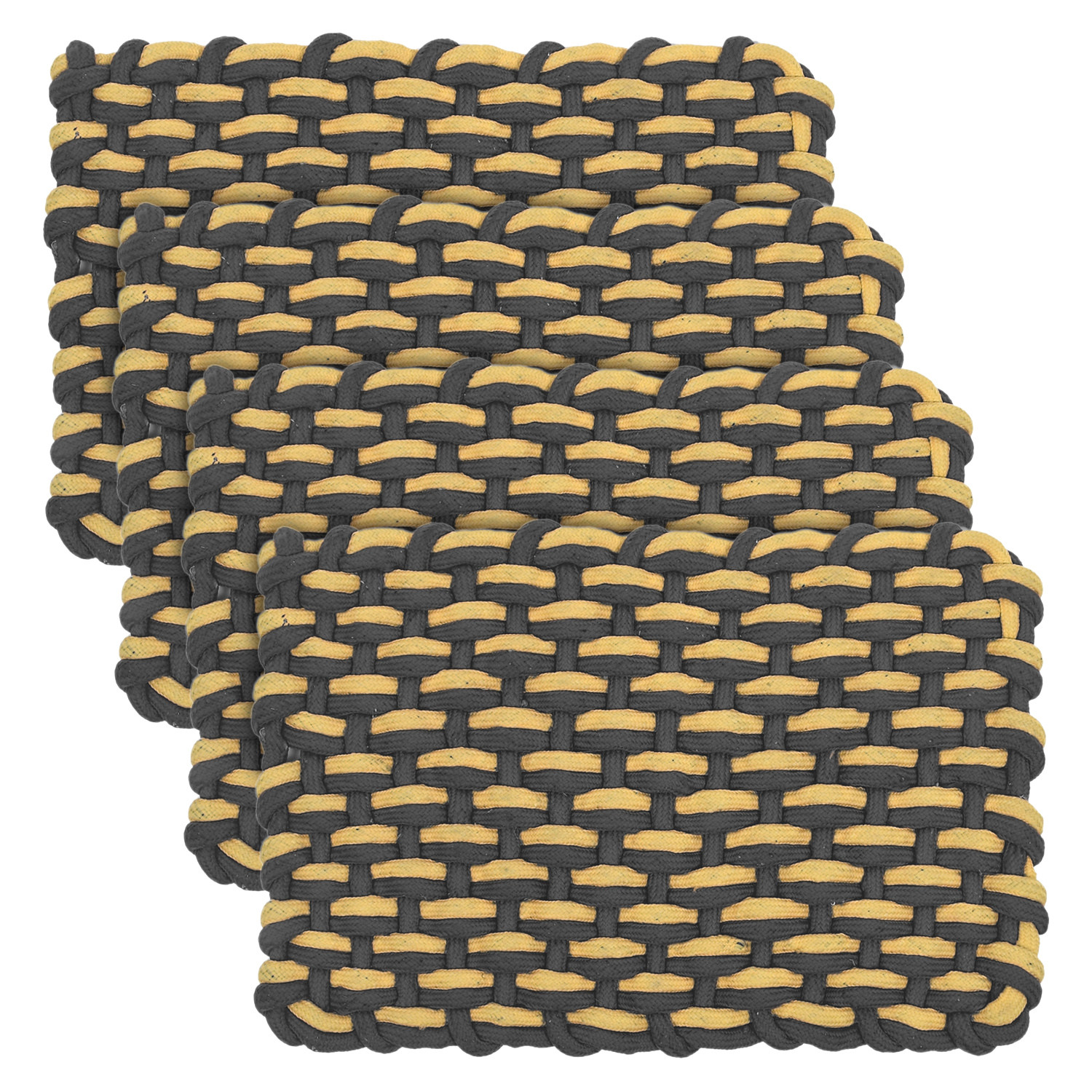 Kuber Industries Cotton Rectangle Door Mat For Porch/Kitchen/Bathroom/Laundry Room,(Black) 54KM3968