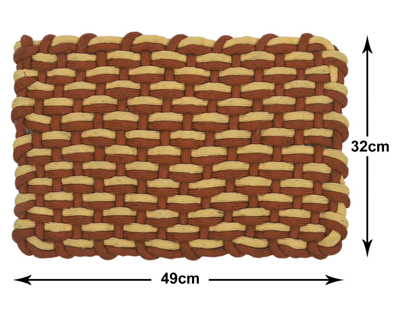 Kuber Industries Cotton Rectangle Door Mat For Porch/Kitchen/Bathroom/Laundry Room,(Brown) 54KM3964