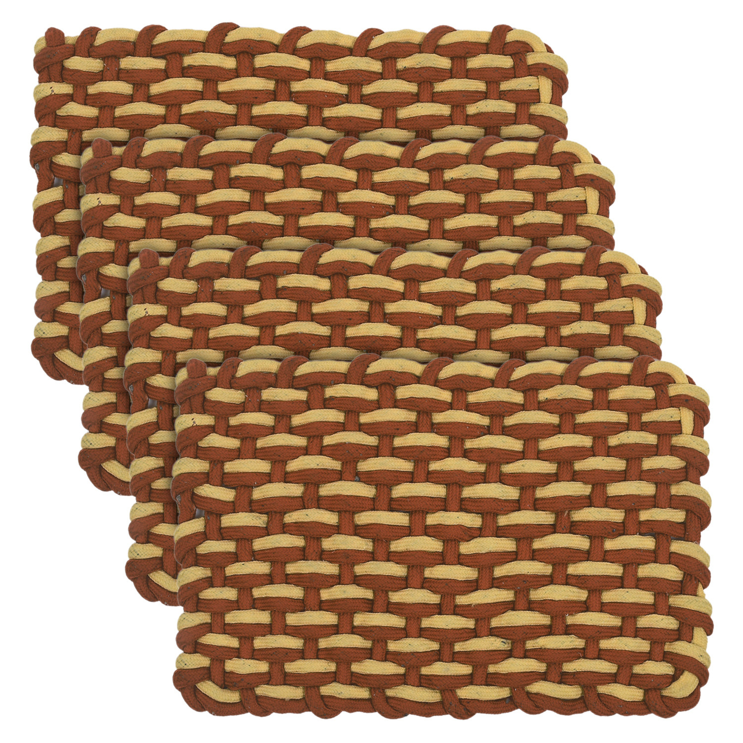 Kuber Industries Cotton Rectangle Door Mat For Porch/Kitchen/Bathroom/Laundry Room,(Brown) 54KM3964