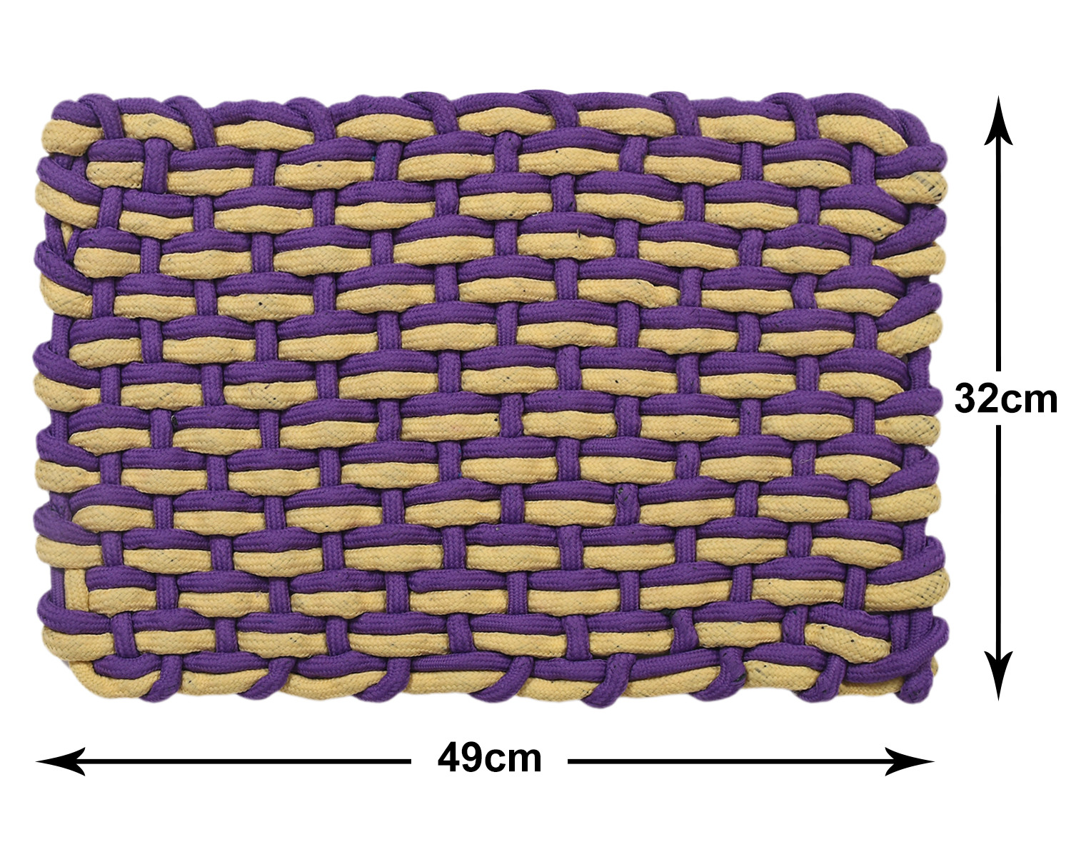 Kuber Industries Cotton Rectangle Door Mat For Porch/Kitchen/Bathroom/Laundry Room,(Purple) 54KM3972