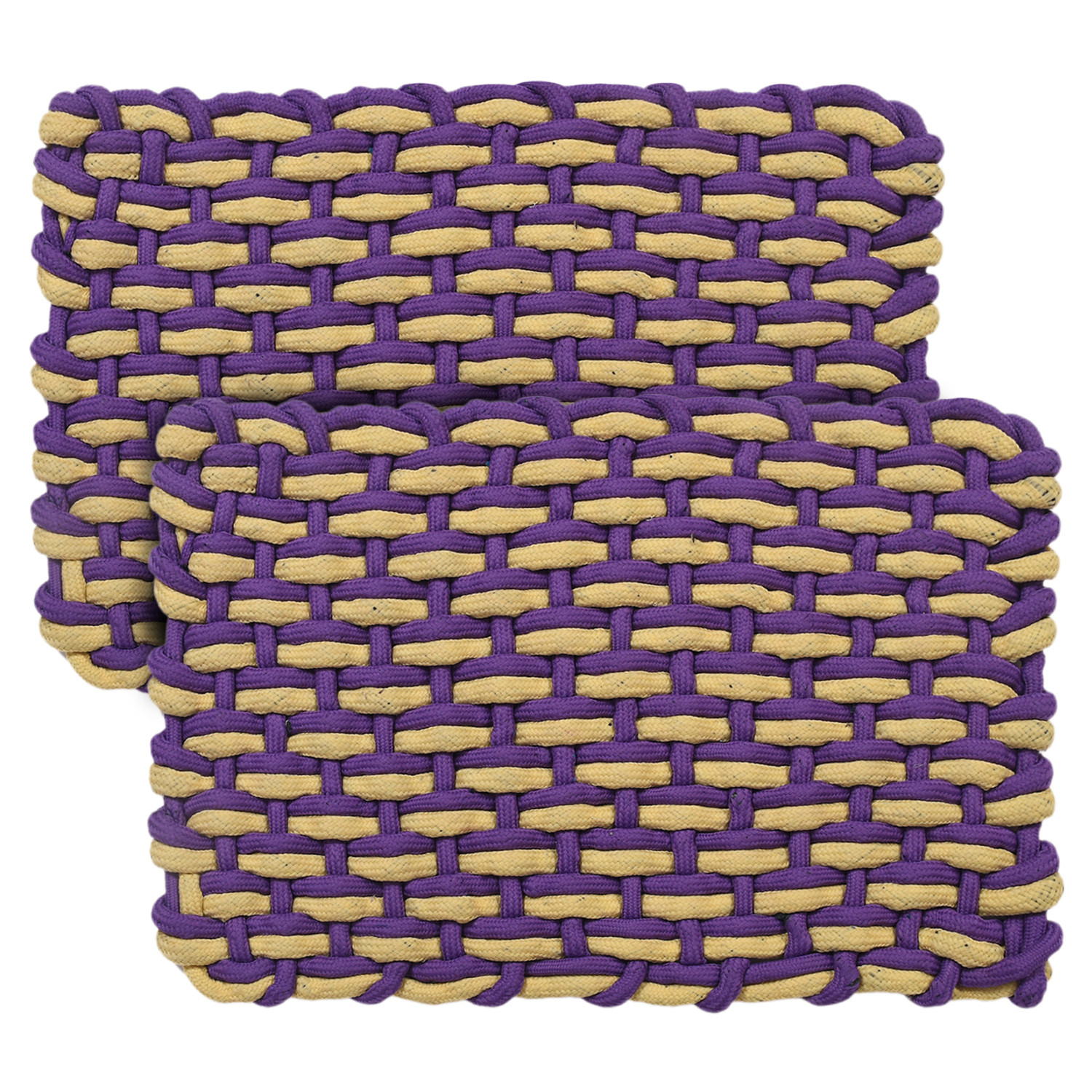 Kuber Industries Cotton Rectangle Door Mat For Porch/Kitchen/Bathroom/Laundry Room,(Purple) 54KM3972