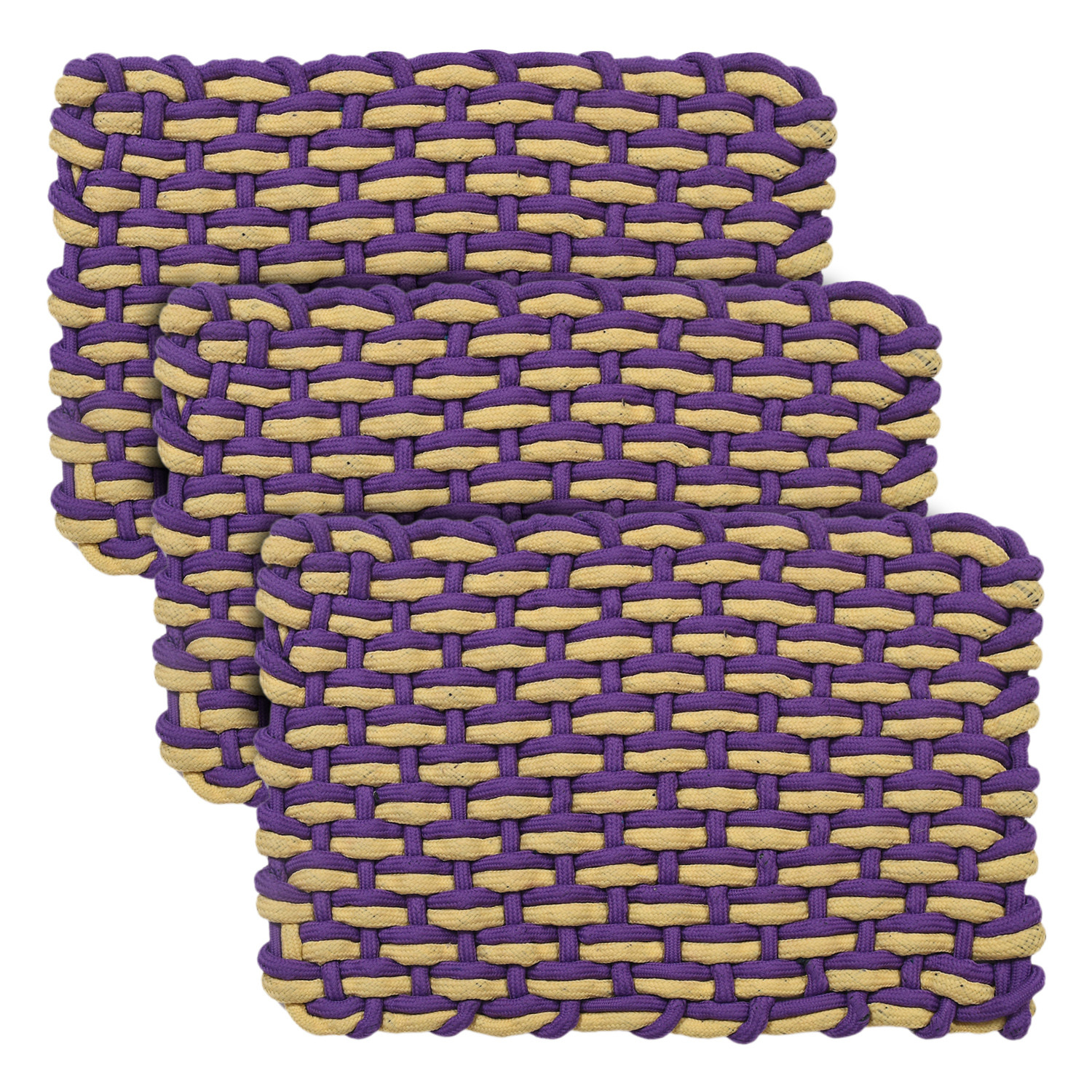 Kuber Industries Cotton Rectangle Door Mat For Porch/Kitchen/Bathroom/Laundry Room,(Purple) 54KM3972