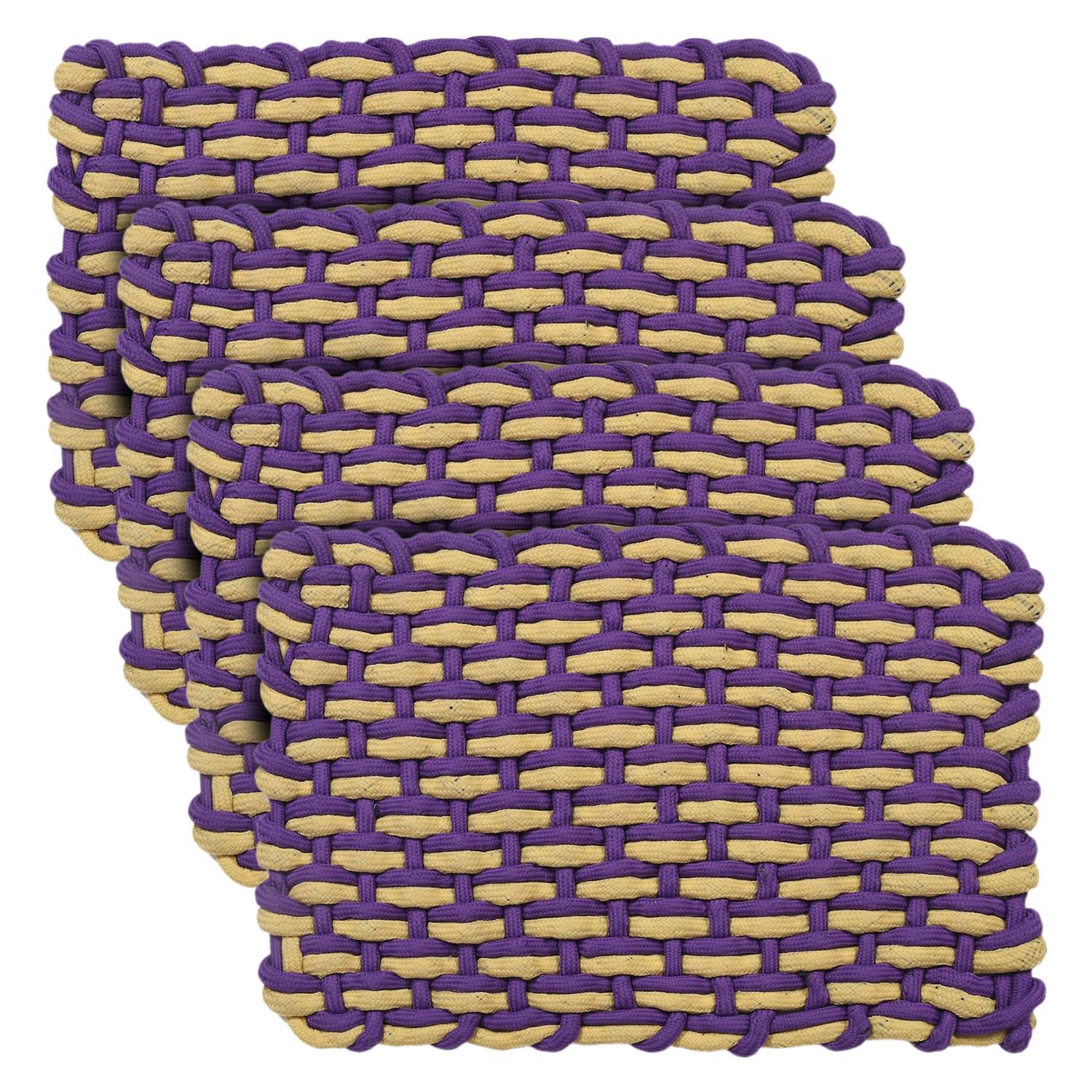 Kuber Industries Cotton Rectangle Door Mat For Porch/Kitchen/Bathroom/Laundry Room,(Purple) 54KM3972
