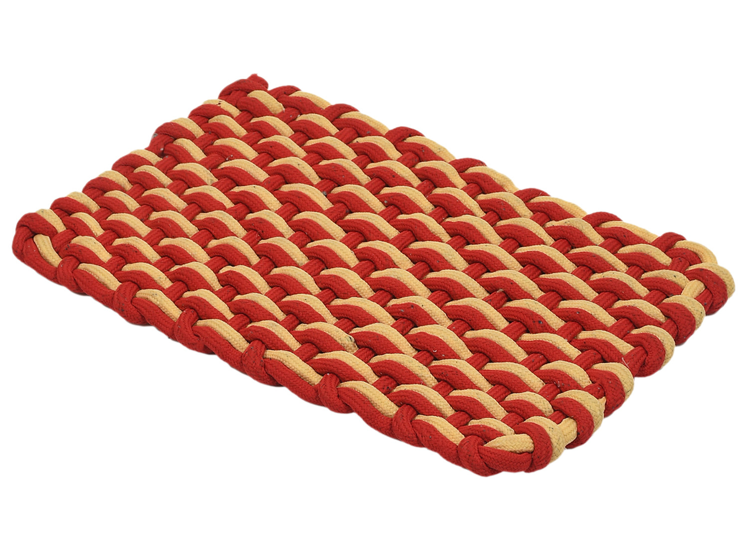 Kuber Industries Cotton Rectangle Door Mat For Porch/Kitchen/Bathroom/Laundry Room,(Red) 54KM3960