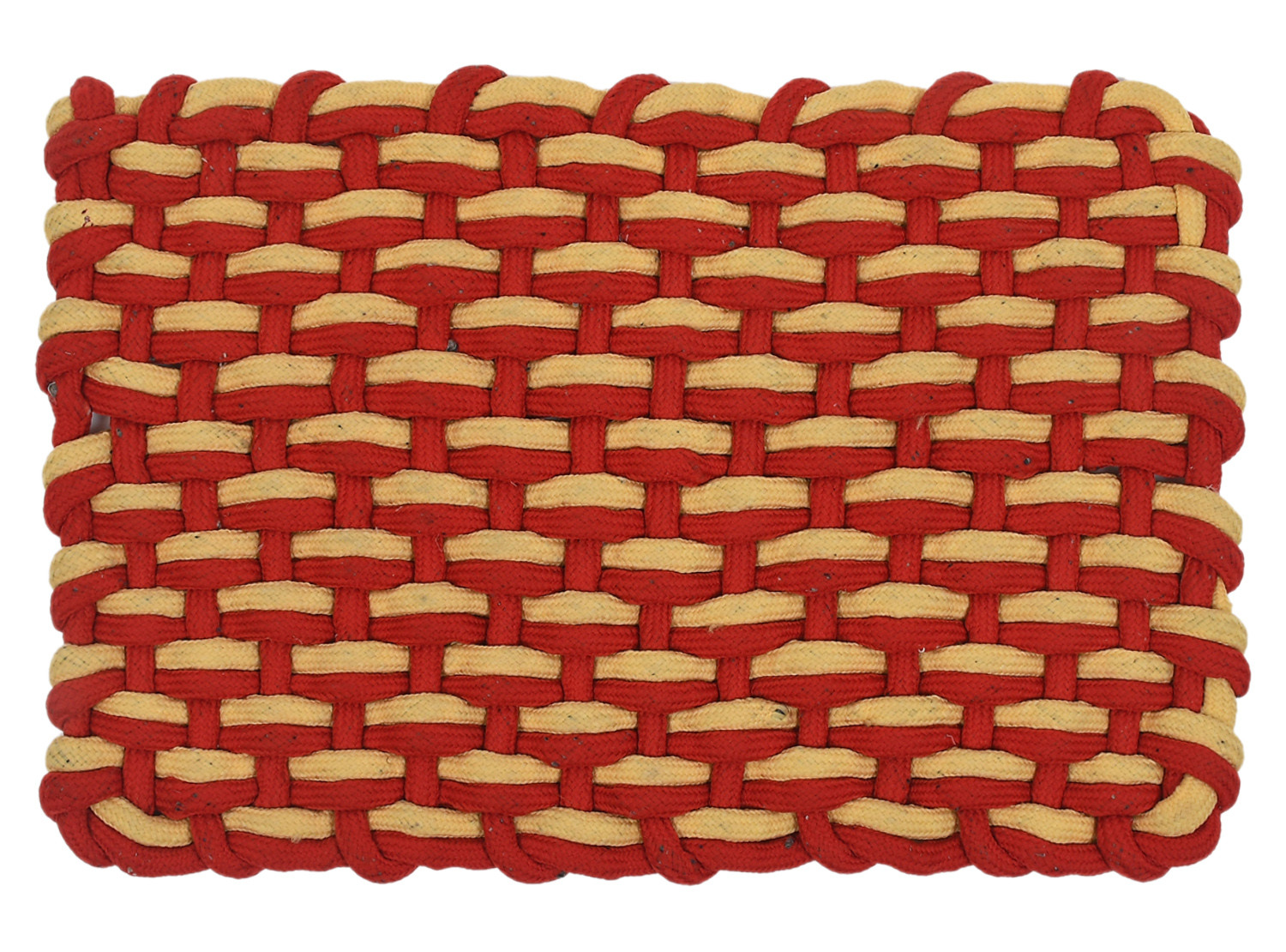 Kuber Industries Cotton Rectangle Door Mat For Porch/Kitchen/Bathroom/Laundry Room,(Red) 54KM3960