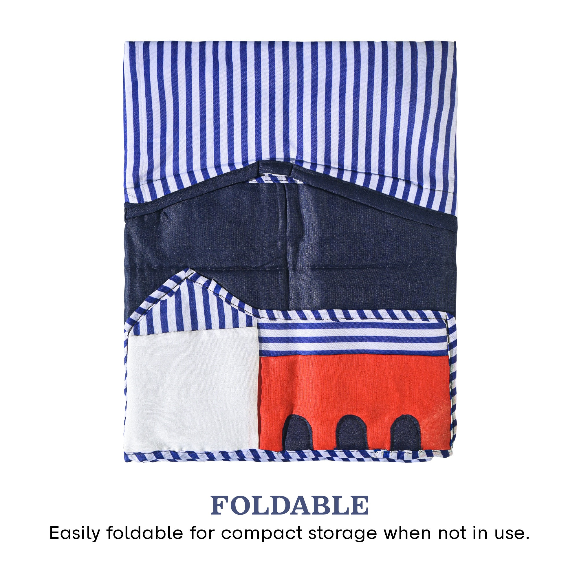 Kuber Industries Cotton Sewing Machine Cover with Storage Pocket  Machine Washable Silai Machine Cover - Protects from Dust  Scratches  Hut Design - Blue