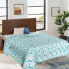 Kuber Industries Cotton Soft Lightweight Floral Design Reversible Single Bed Dohar | Blanket | AC Quilt for Home &amp; Travel (Green)