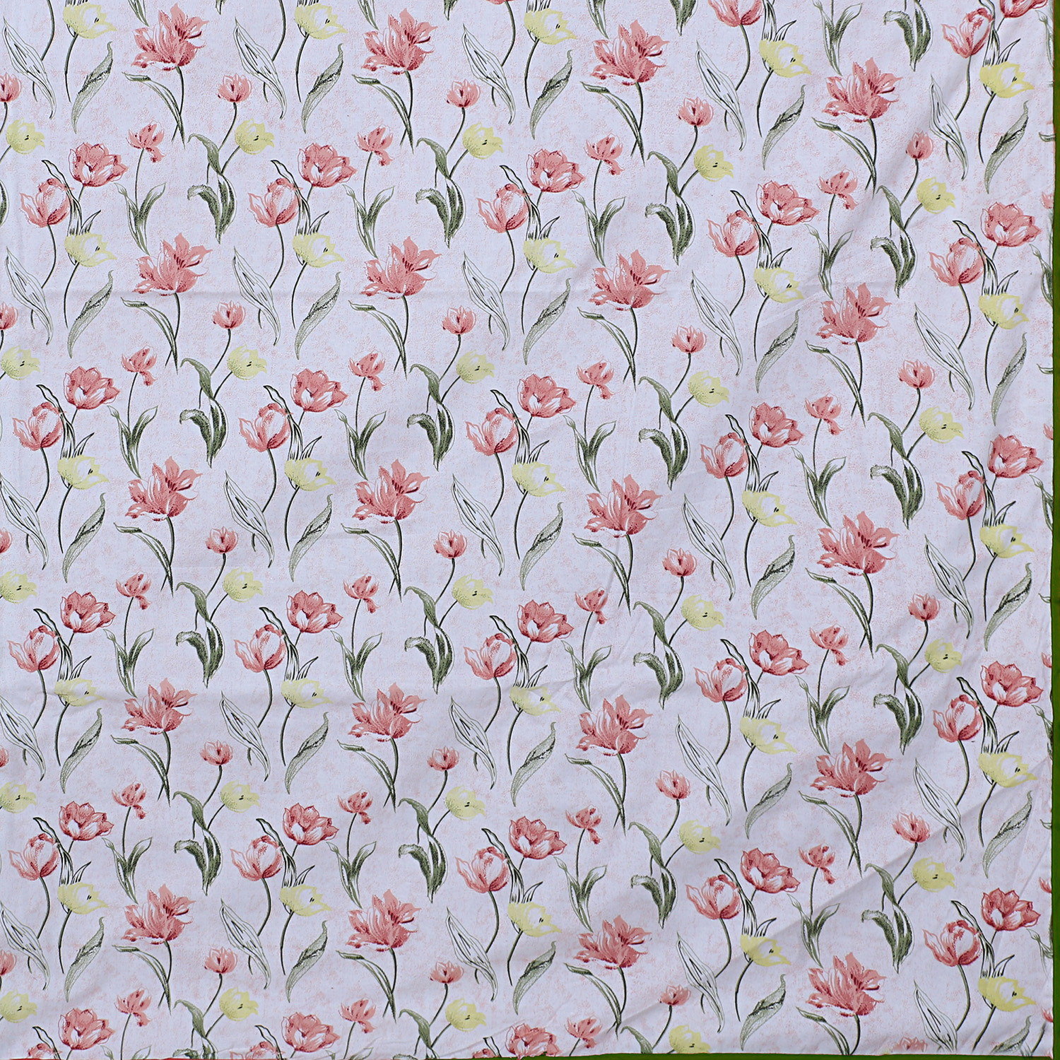 Kuber Industries Cotton Soft Lightweight Floral Design Reversible Single Bed Dohar|Blanket|AC Quilt for Home & Travel (Light Pink)