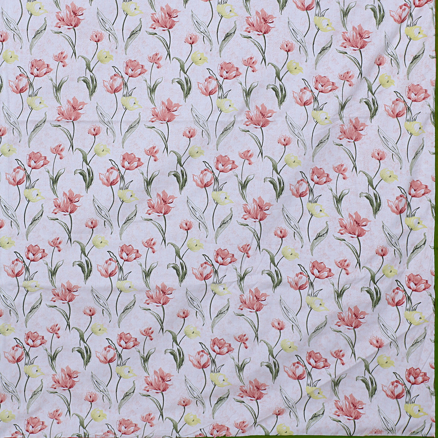 Kuber Industries Cotton Soft Lightweight Floral Design Reversible Single Bed Dohar|Blanket|AC Quilt for Home & Travel (Light Pink)