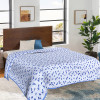 Kuber Industries Cotton Soft Lightweight Leaf Design Reversible Single Bed Dohar | Blanket | AC Quilt for Home &amp; Travel (White)