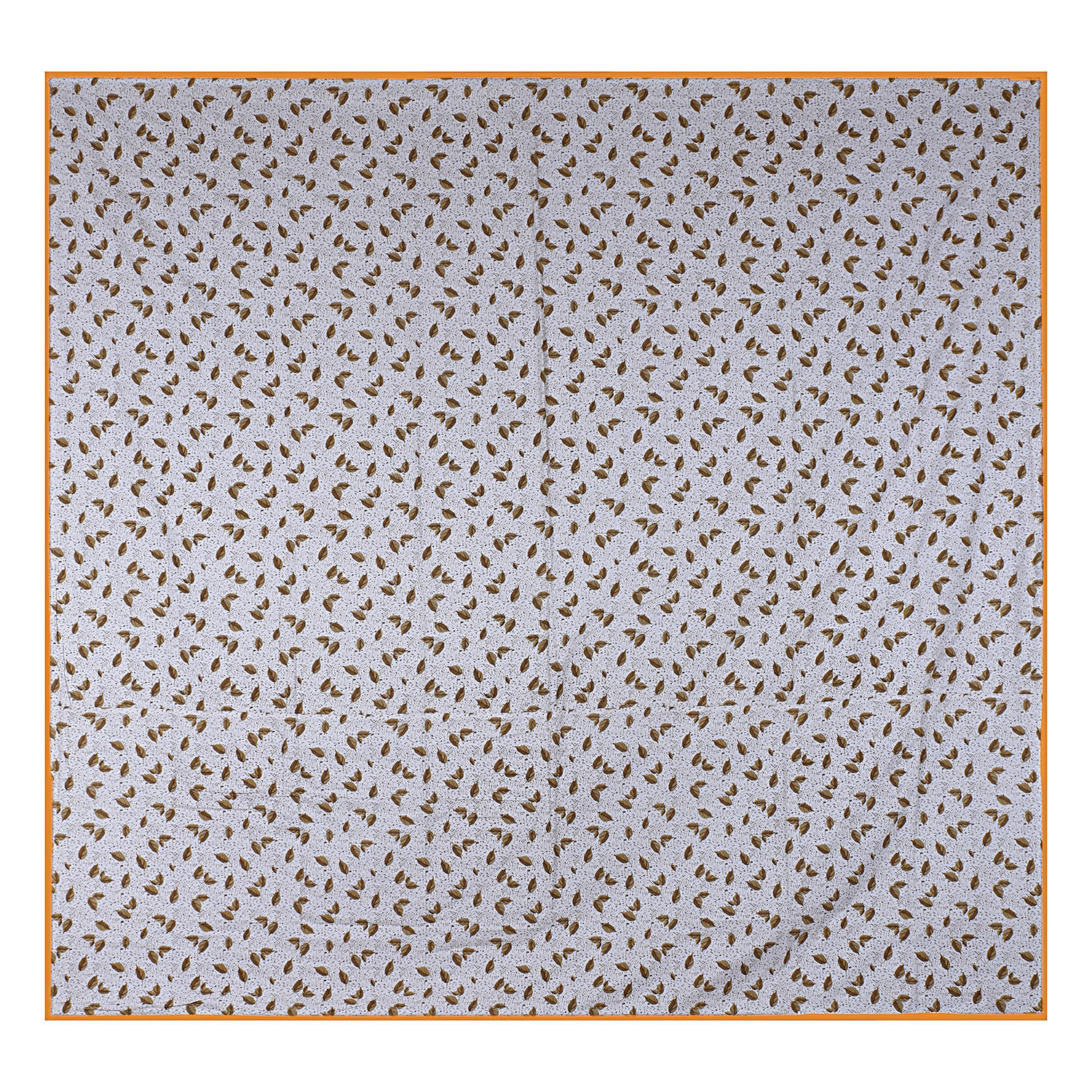 Kuber Industries Cotton Soft Lightweight Leaves Design Reversible Single Bed Dohar | Blanket | AC Quilt for Home & Travel (Yellow)