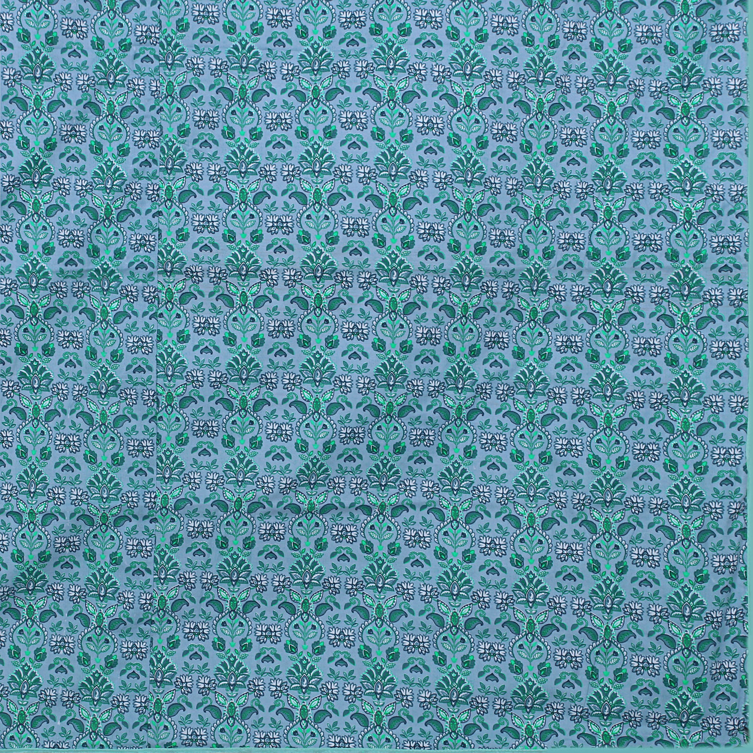 Kuber Industries Cotton Soft Lightweight Paisley Design Reversible Single Bed Dohar | Blanket | AC Quilt for Home & Travel (Green)