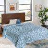 Kuber Industries Cotton Soft Lightweight Tropical Plant Design Reversible Single Bed Dohar | Blanket | AC Quilt for Home &amp; Travel (Sky Blue)