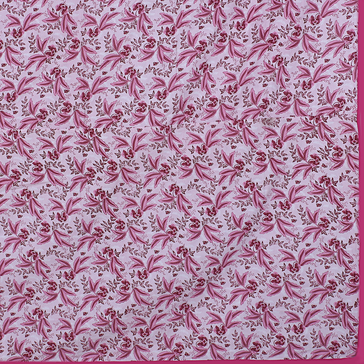 Kuber Industries Cotton Soft Lightweight Tropical Plant Design Reversible Single Bed Dohar | Blanket | AC Quilt for Home & Travel (Pink)