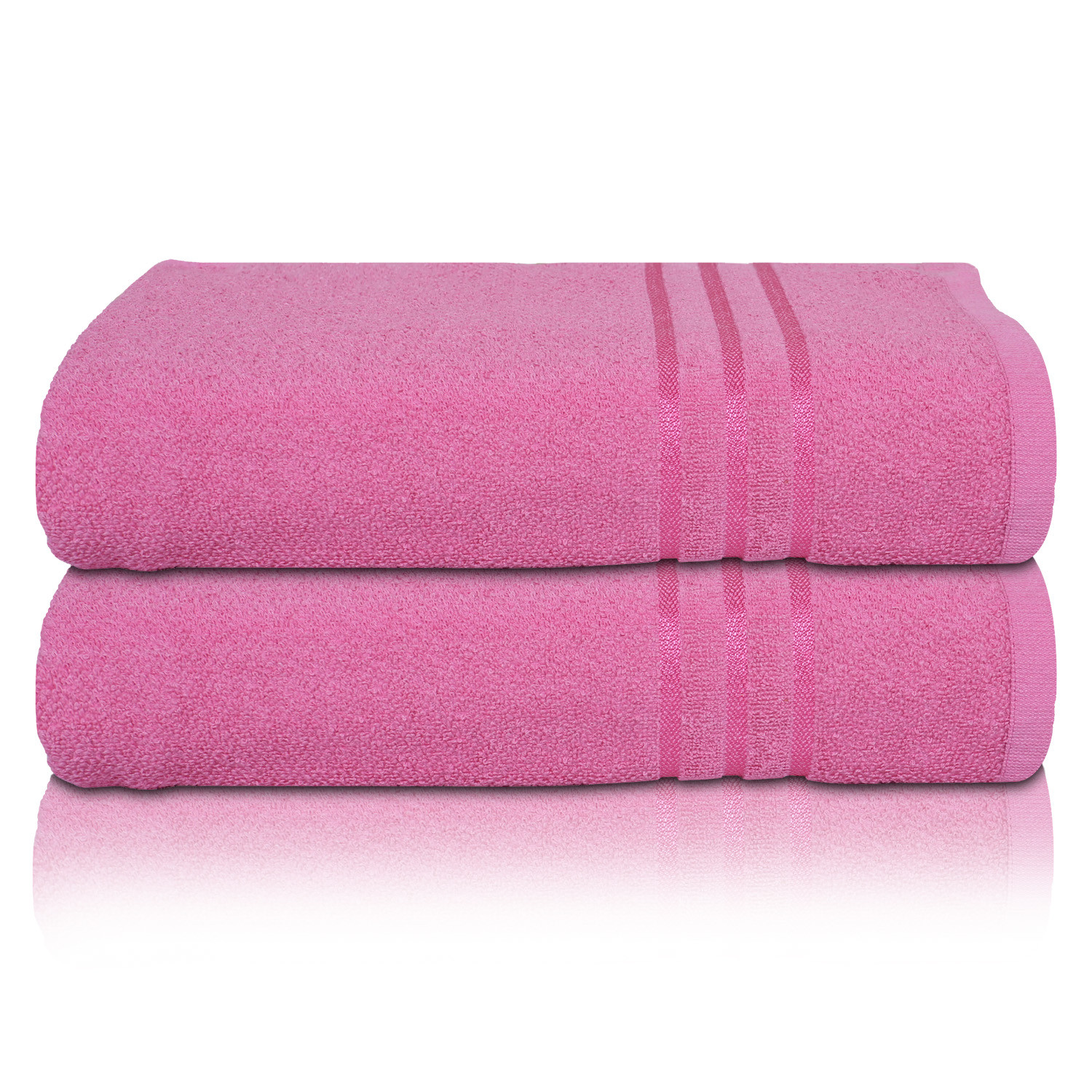 Kuber Industries Cotton Super Absorbent Bath Towel|Anti-Bacterial & Quick Dry Towel for Bath,Beach,Yoga,Fluffy,(Pink,Large)