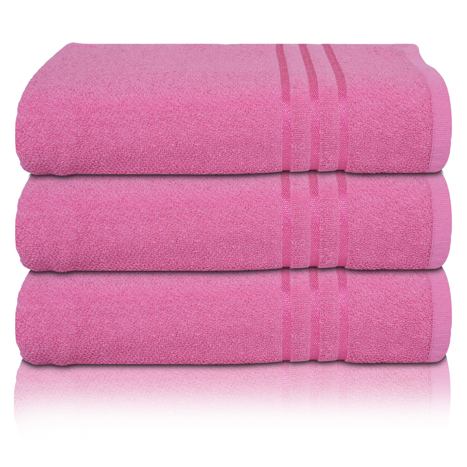 Kuber Industries Cotton Super Absorbent Bath Towel|Anti-Bacterial & Quick Dry Towel for Bath,Beach,Yoga,Fluffy,(Pink,Large)
