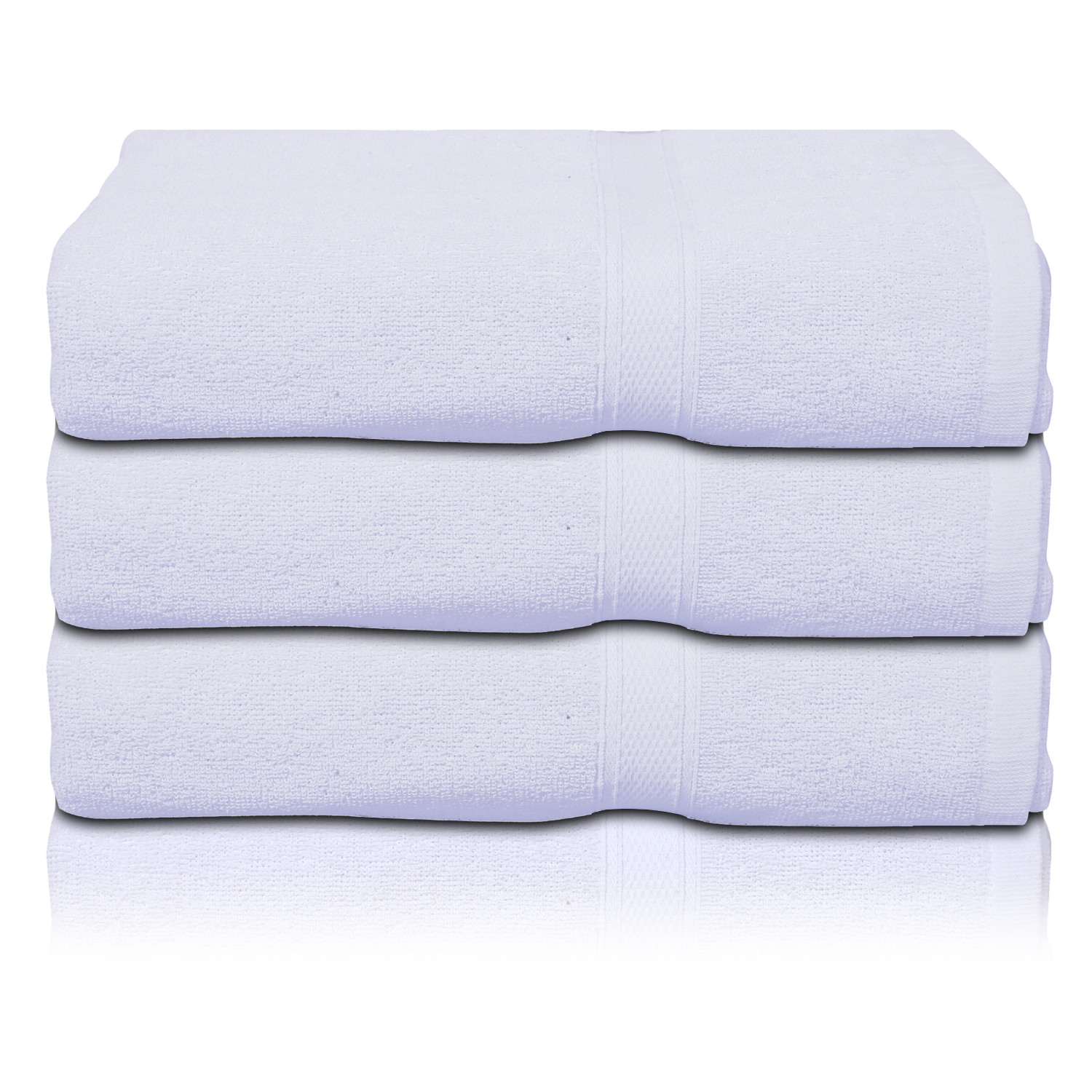 Kuber Industries Cotton Super Absorbent Bath Towel|Quick Dry Towel for Bath,Beach,Pool,Travel,Spa and Yoga,36 x 72 Inches,(Extra Large,White)