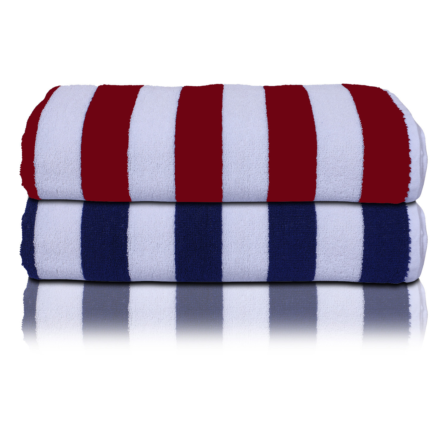 Kuber Industries Cotton Super Absorbent Bath Towel|Quick Dry Towel for Bath,Beach,Pool,Travel,Spa and Yoga,36 x 72 Inches,Pack of 2,(Blue & Red)