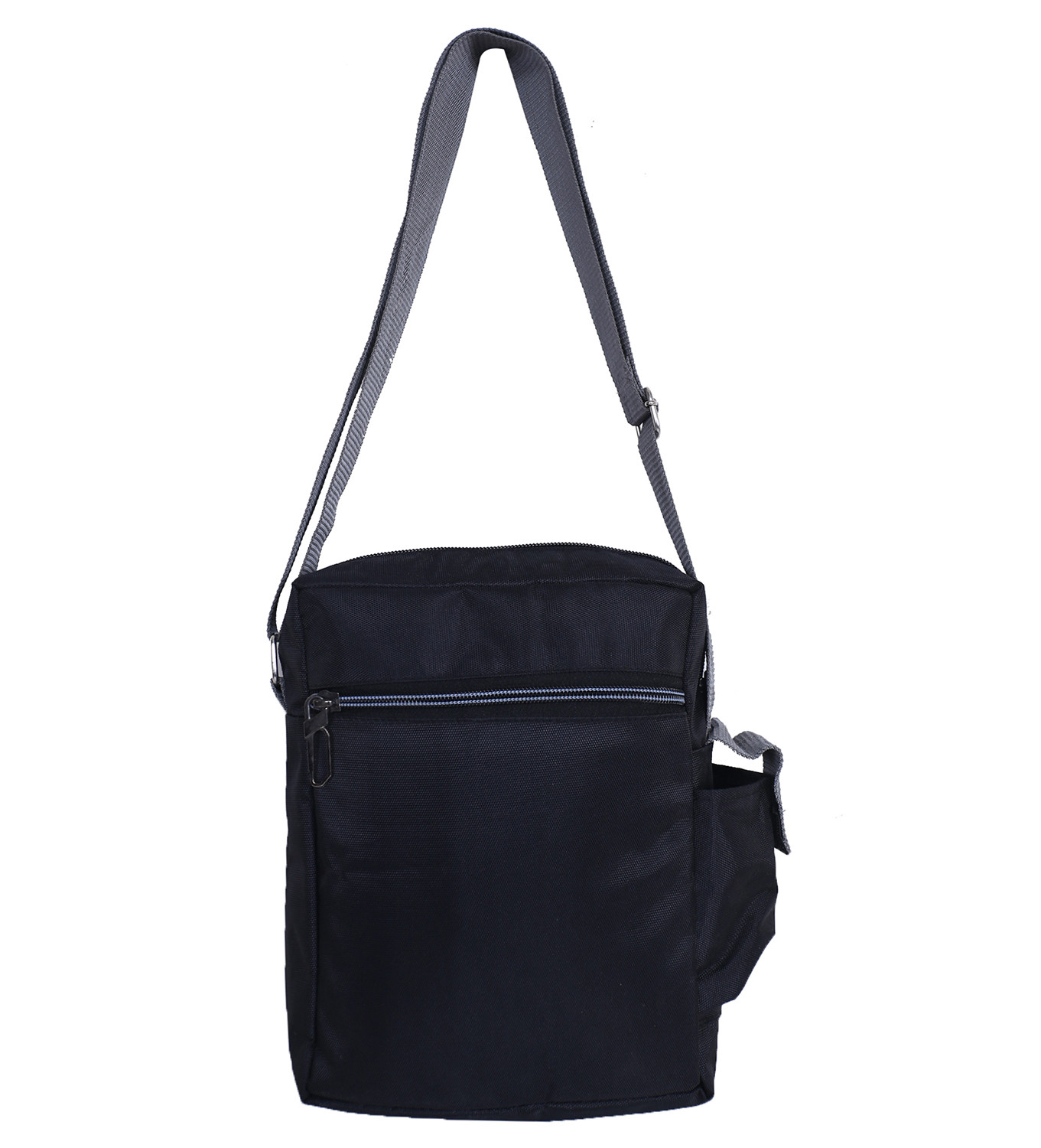 Kuber Industries Crossbody Bag | Classic Messenger Bag | Journey Shoulder Bag | Sling Bag with Adjustable Strap | Zipper Messenger Bag | Crossbody Backpack for Camping | Black