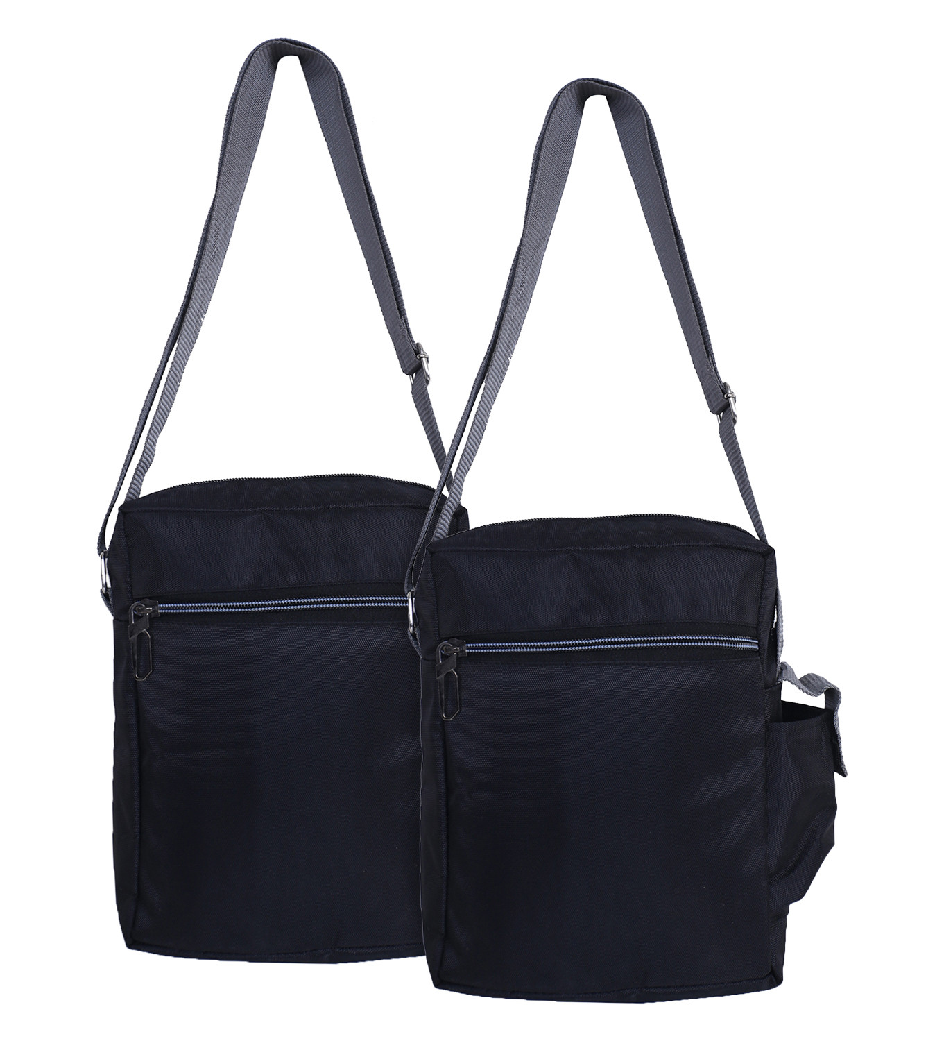 Kuber Industries Crossbody Bag | Classic Messenger Bag | Journey Shoulder Bag | Sling Bag with Adjustable Strap | Zipper Messenger Bag | Crossbody Backpack for Camping | Black