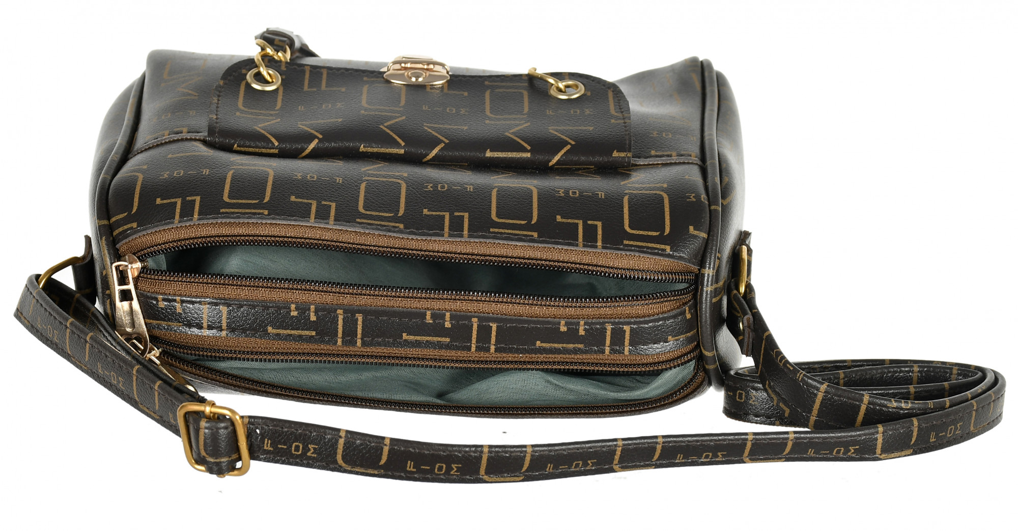 Kuber Industries Crossbody Bag for Women Stylish Designer Purse with Adjustable Shoulder Strap (Brown)