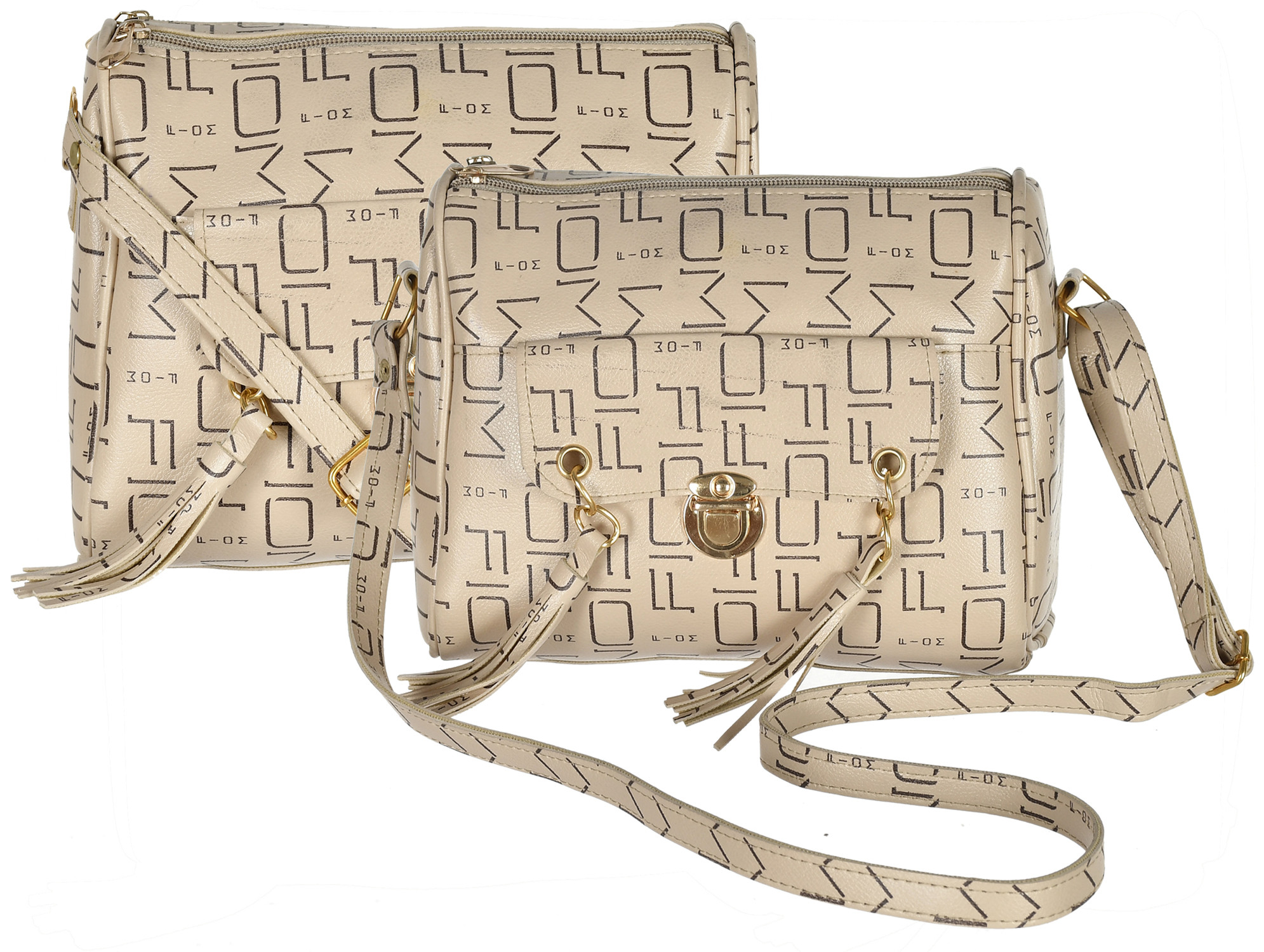 Kuber Industries Crossbody Bag for Women Stylish Designer Purse with Adjustable Shoulder Strap (Cream)