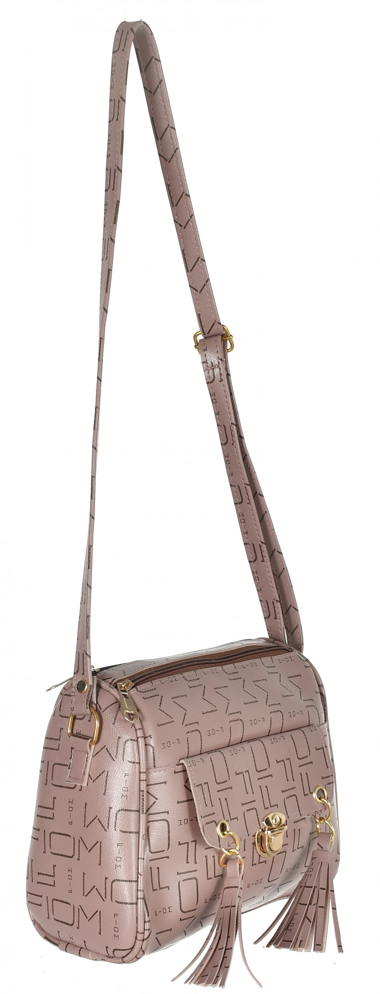 Kuber Industries Crossbody Bag for Women Stylish Designer Purse with Adjustable Shoulder Strap (Peach)