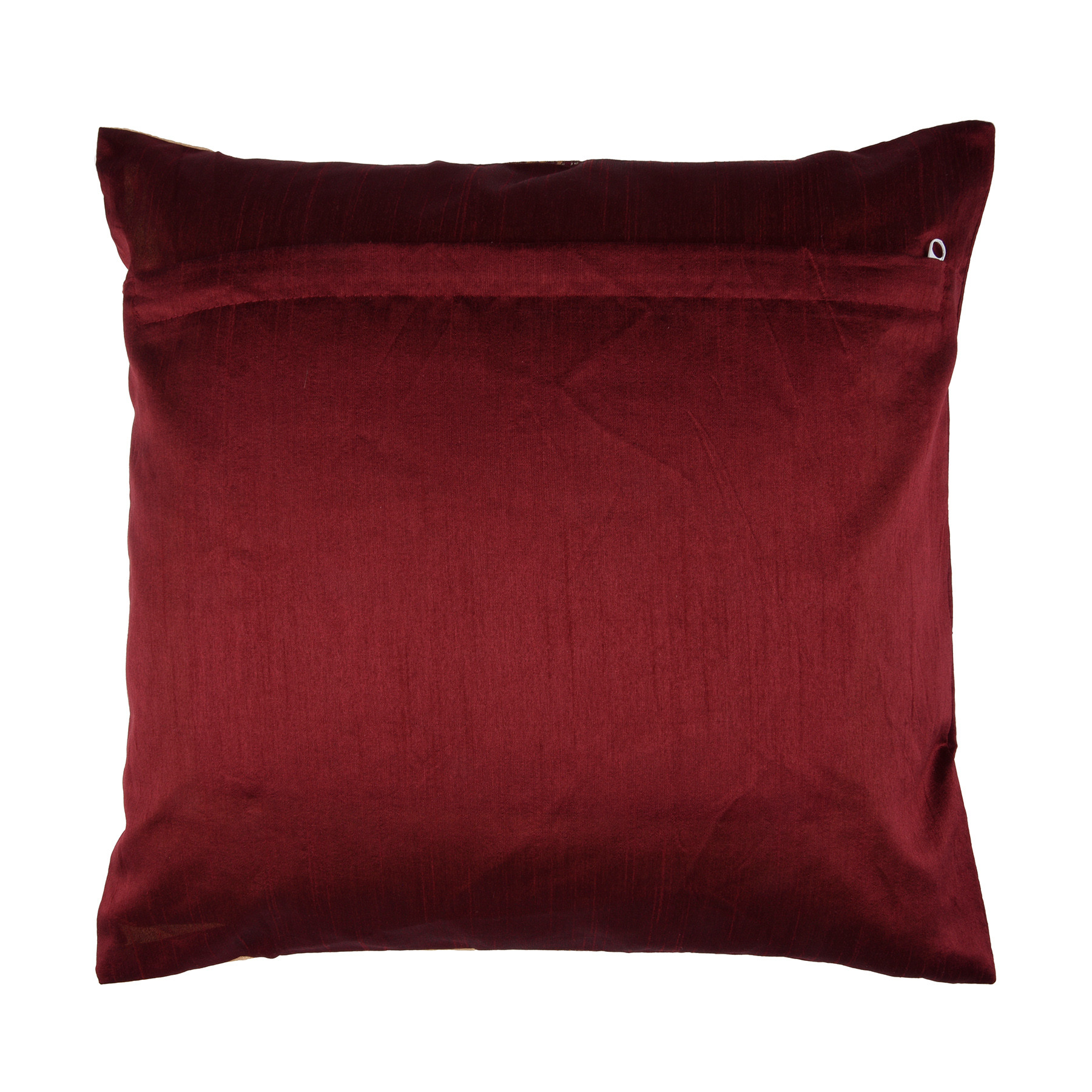 Kuber Industries Cushion Cover | Pillow Covers for Sofa | Throw Cushion Cover | Dupion Polyester Cushion Covers | Center Lace Cushion Covers | Set of 5 | 12 Inch | Maroon