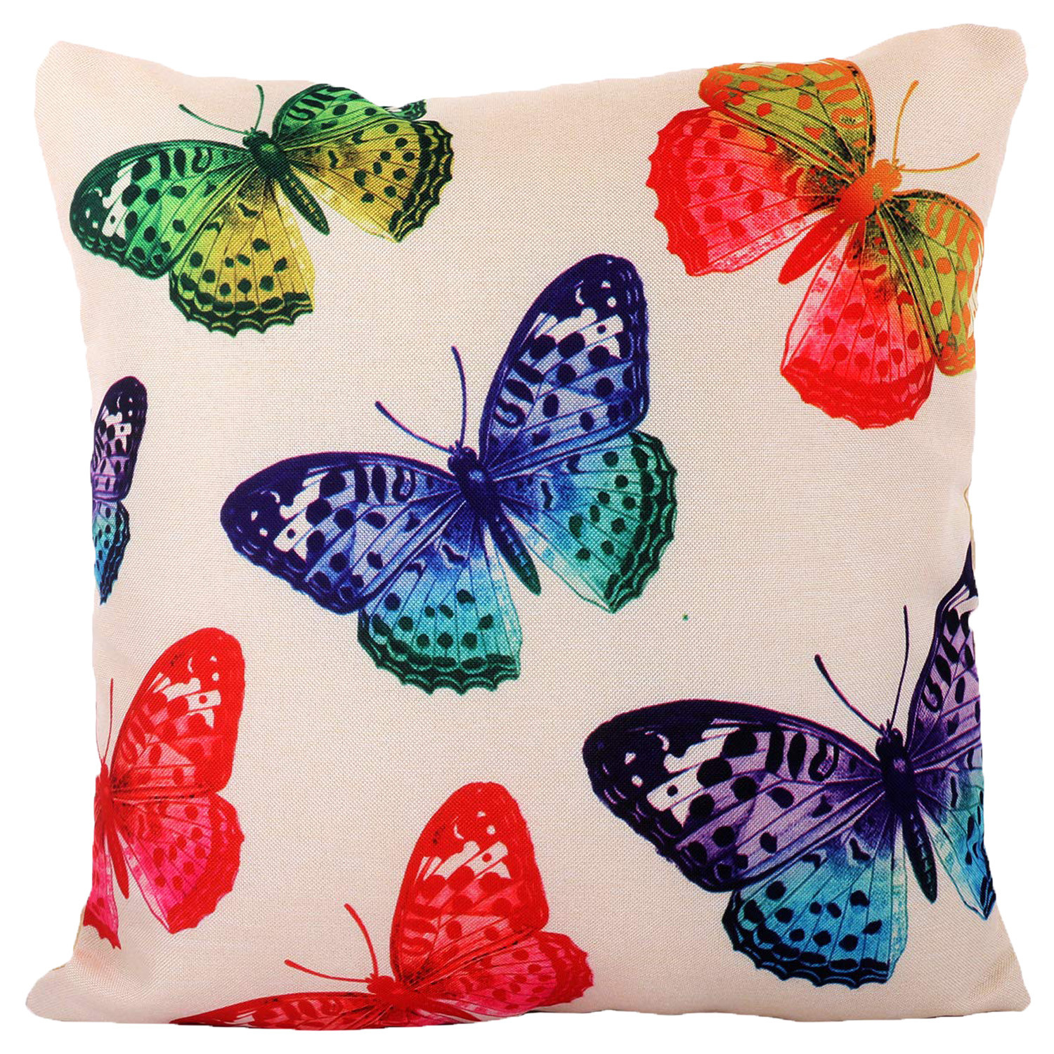 Kuber Industries Cushion Cover|Ractangle Cushion Covers|Sofa Cushion Covers|Cushion Covers 16 inch x 16 inch|Cushion Cover Set of 5|(Cream)