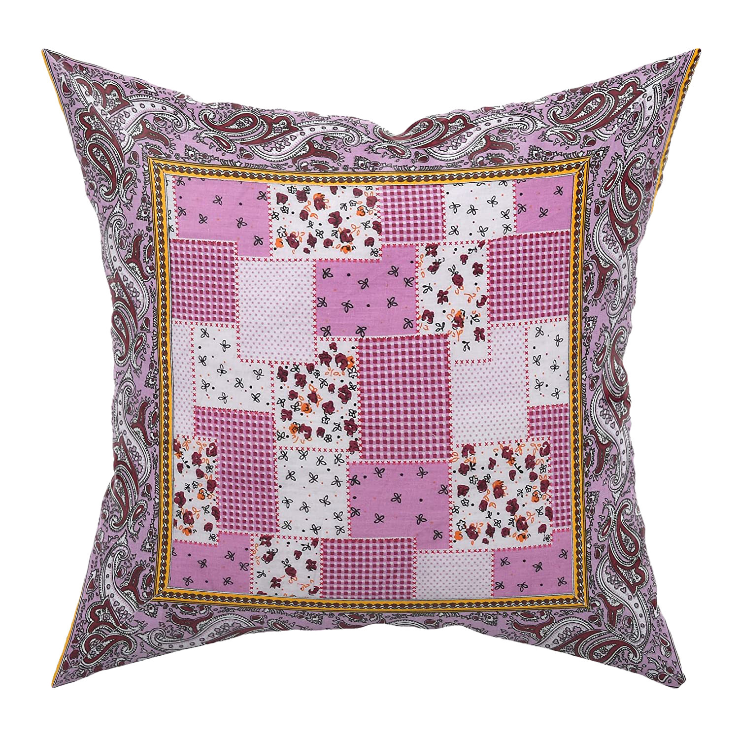 Kuber Industries Cushion Cover|Ractangle Cushion Covers|Sofa Cushion Covers|Cushion Covers 16 inch x 16 inch|Cushion Cover Set of 5|PINK
